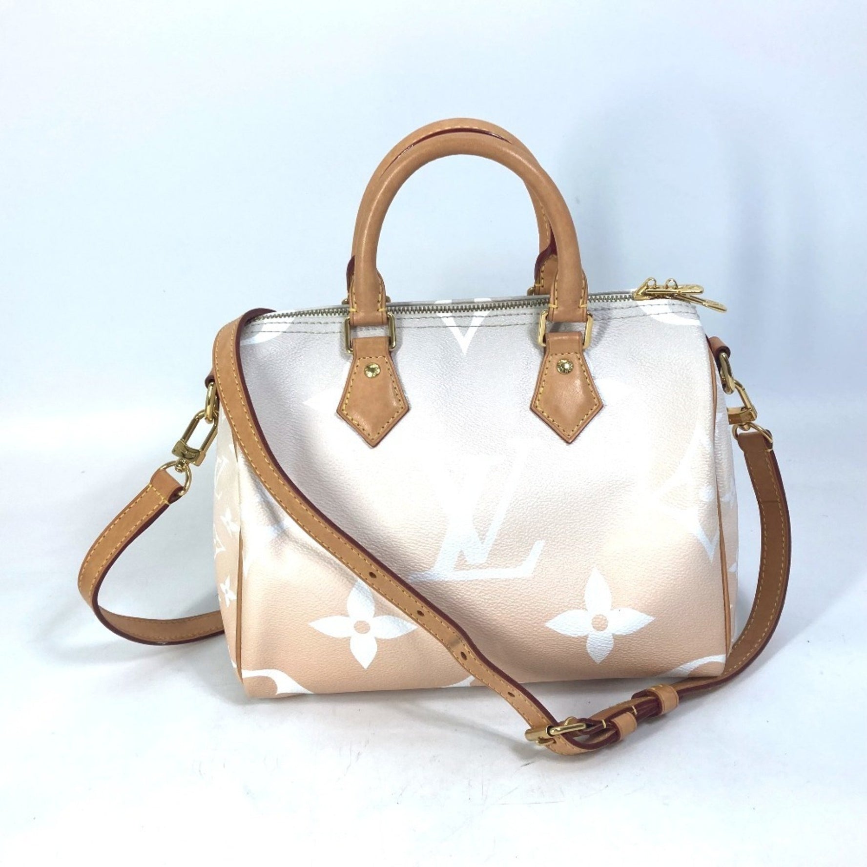 LOUIS VUITTON Monogram Giant Gradient Speedy Bandouliere 25 Mini Boston Bag Shoulder Handbag Canvas Women's Blue Orange
