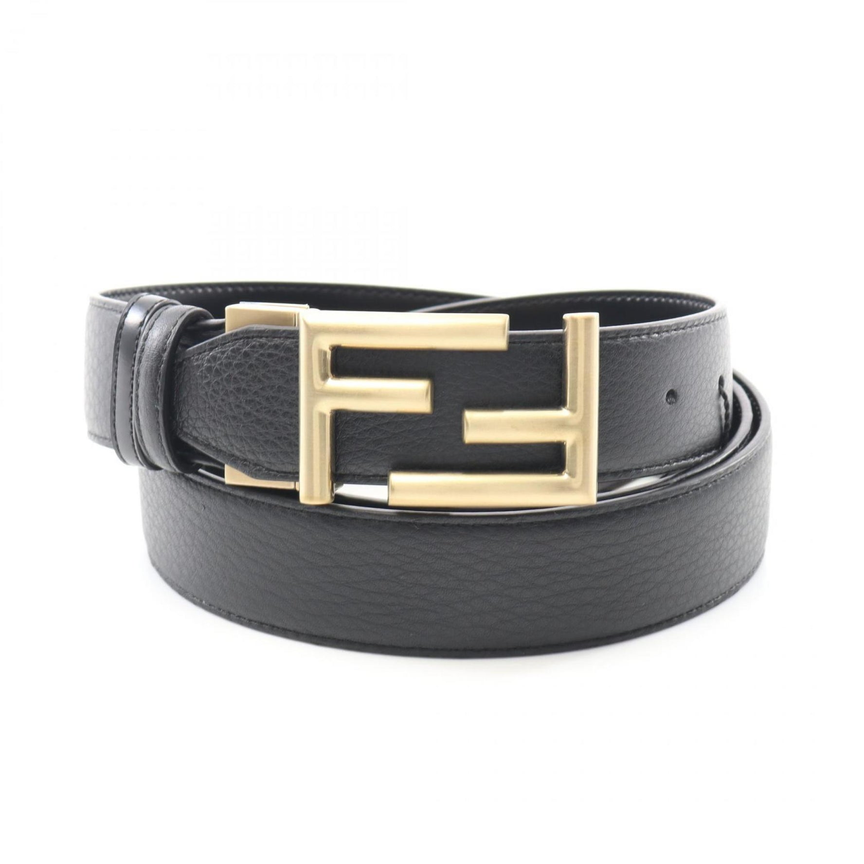 FENDI FF Buckle Belt Clothing Leather