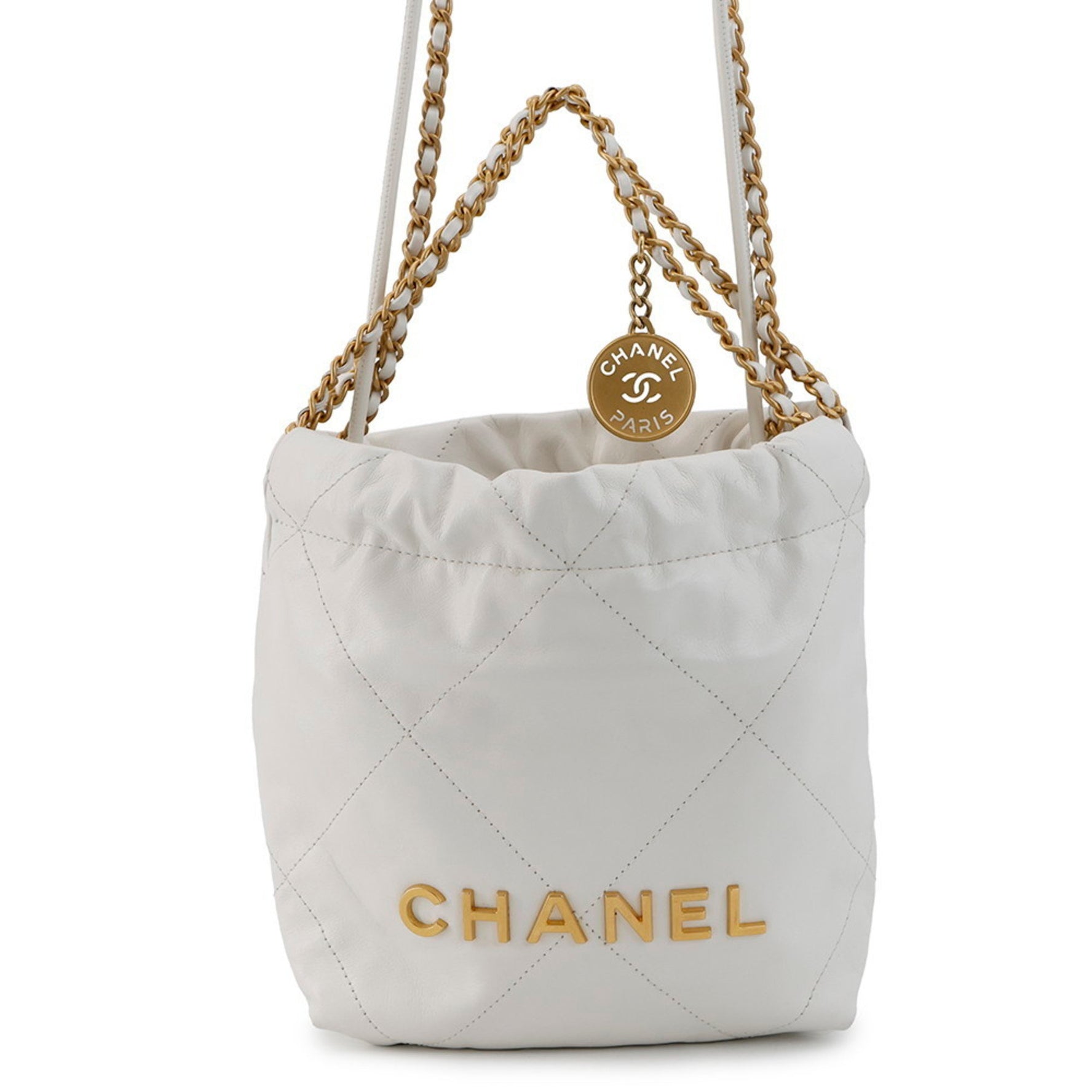 CHANEL 22 Mini Handbag with Coco Mark, Shiny Calfskin Leather