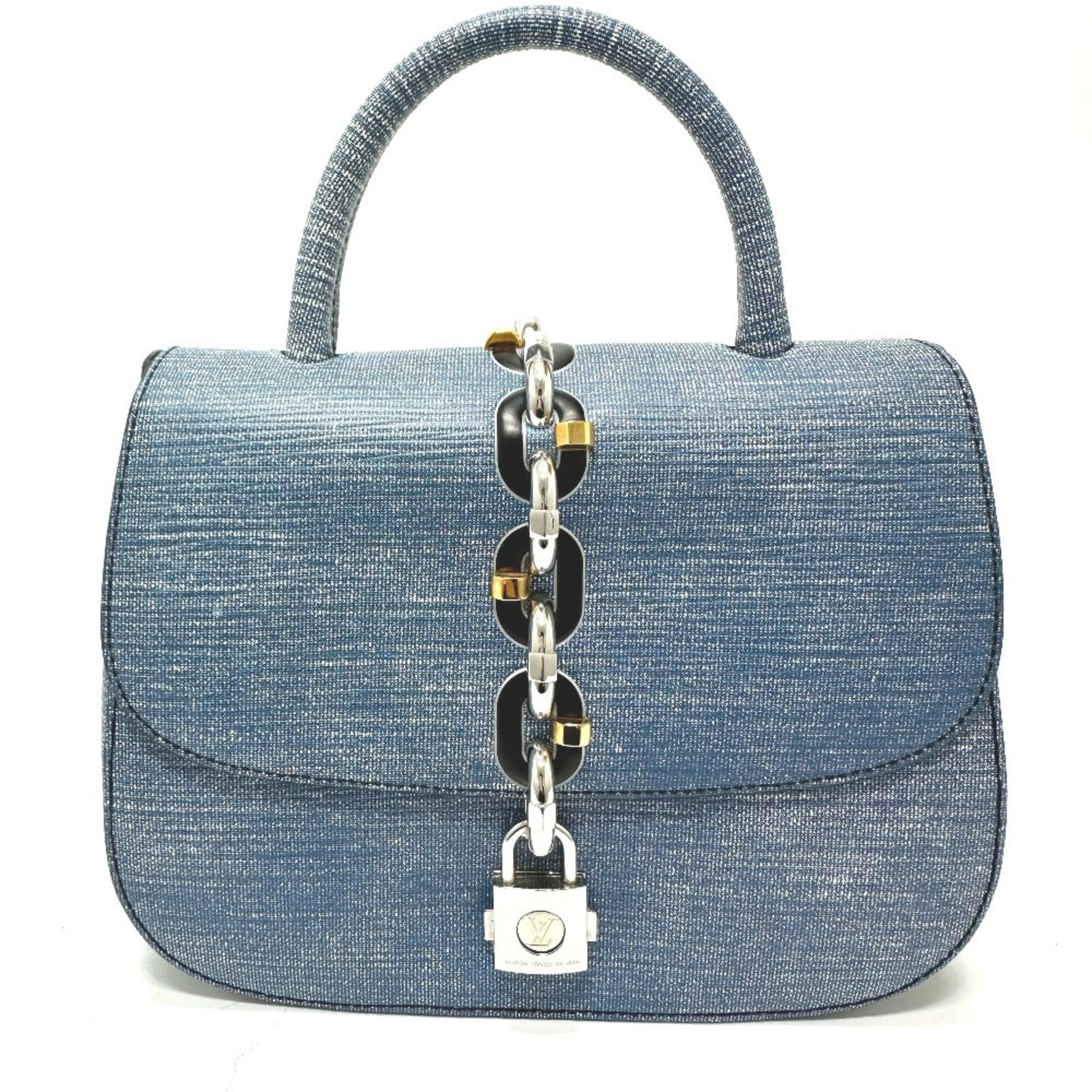 LOUIS VUITTON M54606 Epi Lockit PM Handbag in Leather, Women's, Blue