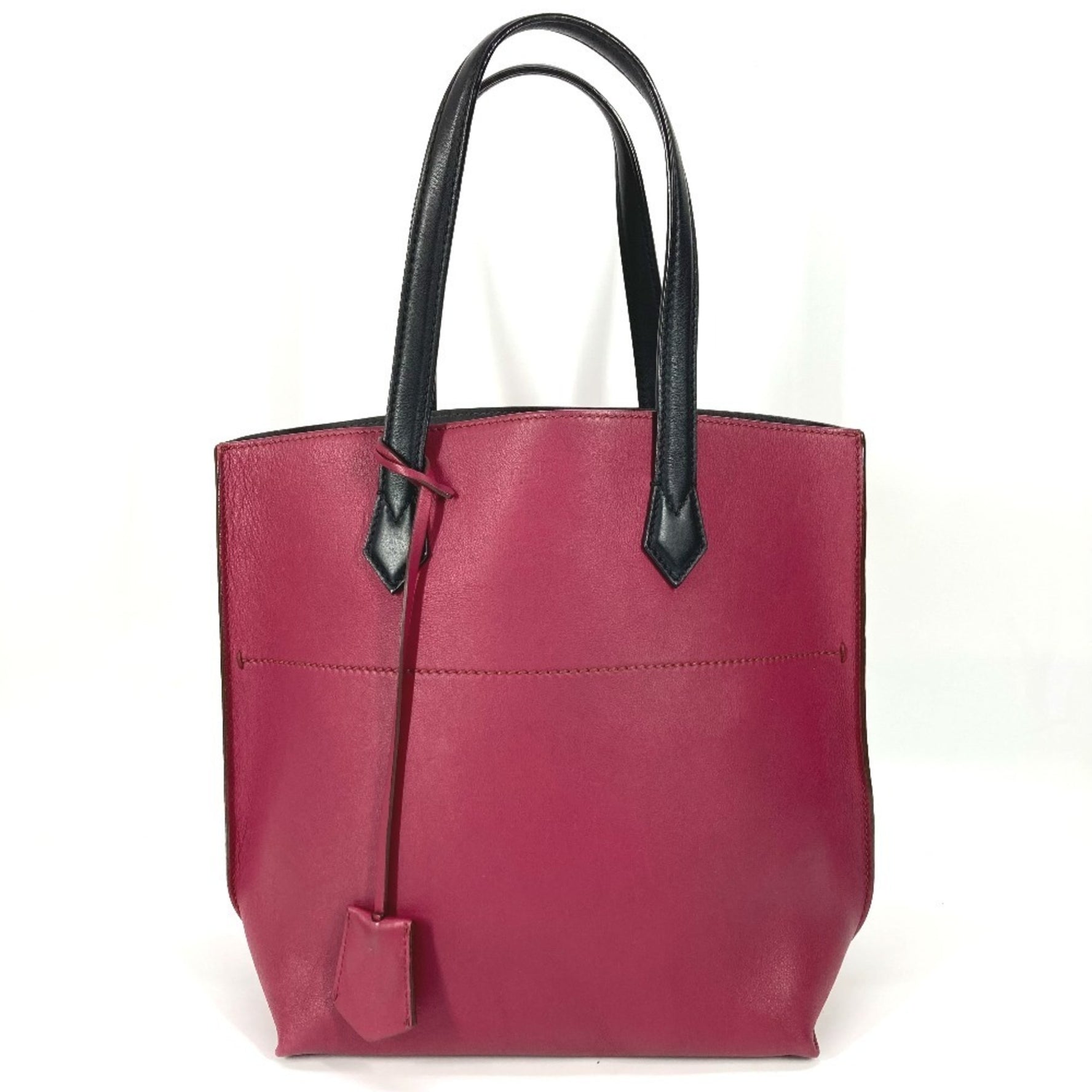 FENDI Bicolor All-in-one Shopping Tote Bag Shoulder Leather Men's Purple