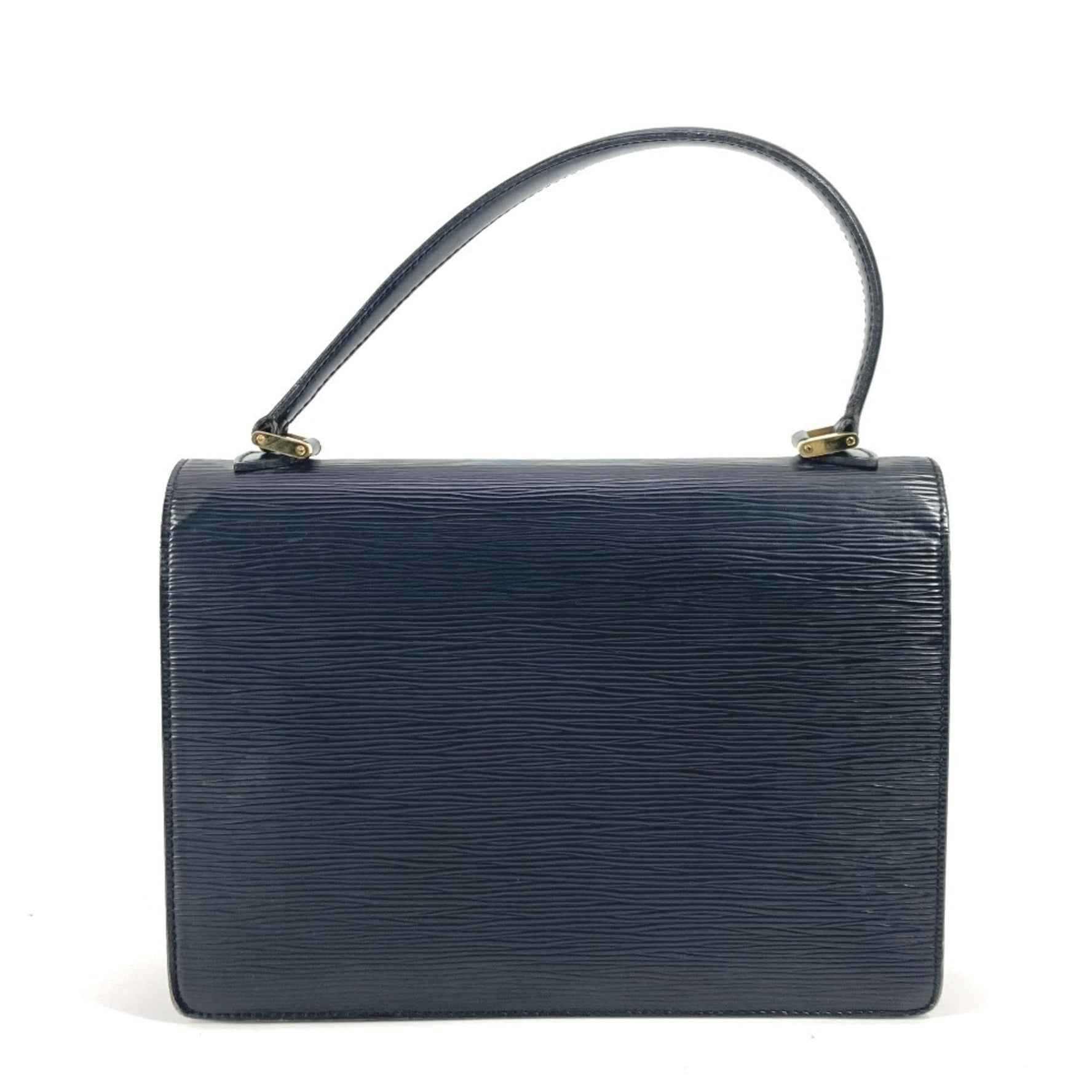 Louis Vuitton Epi Concorde Bag Business Flap Handbag Leather Noir Black