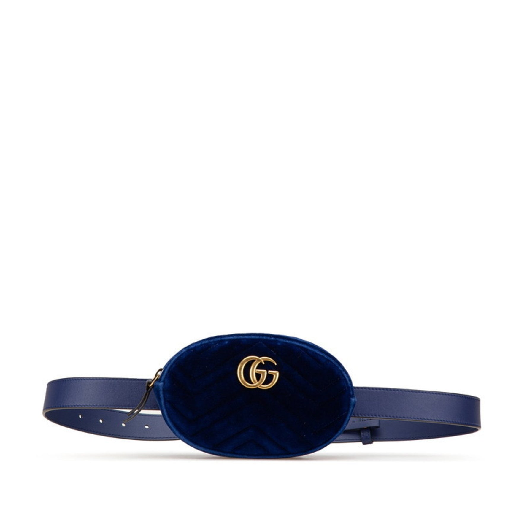Gucci GG Marmont Quilted Body Bag/Waist Bag 95/38 Blue Velvet Men's GUCCI