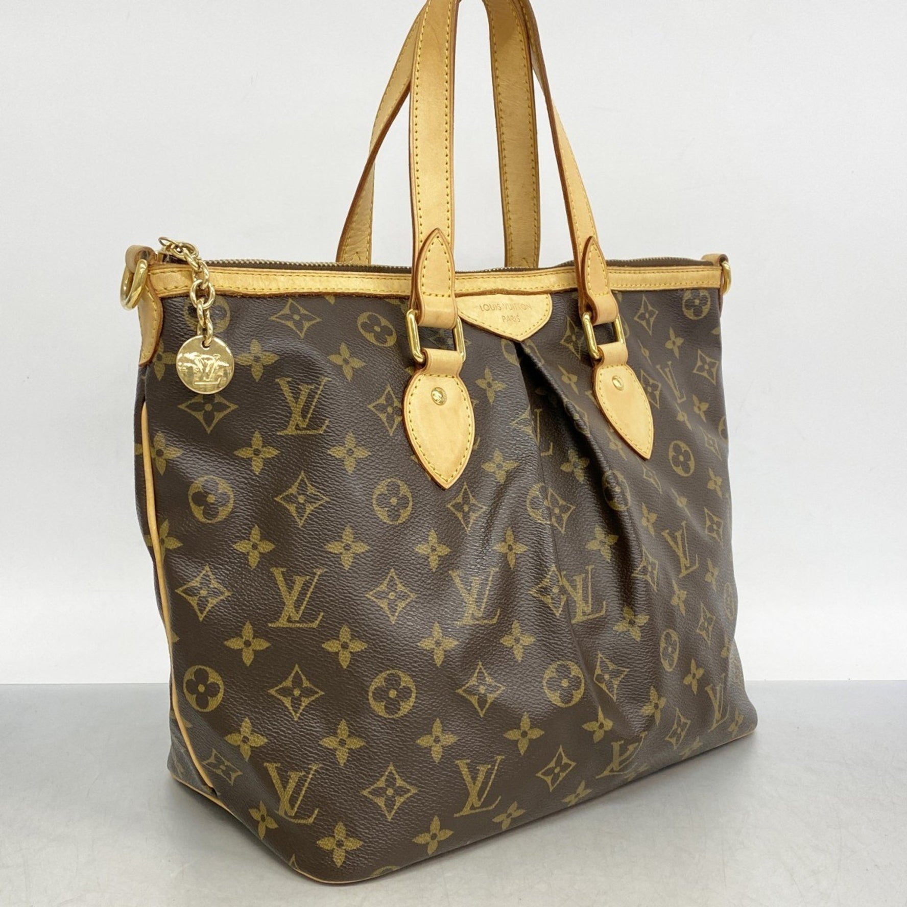 Louis Vuitton Monogram Palermo PM Handbag M40145 Brown Women's