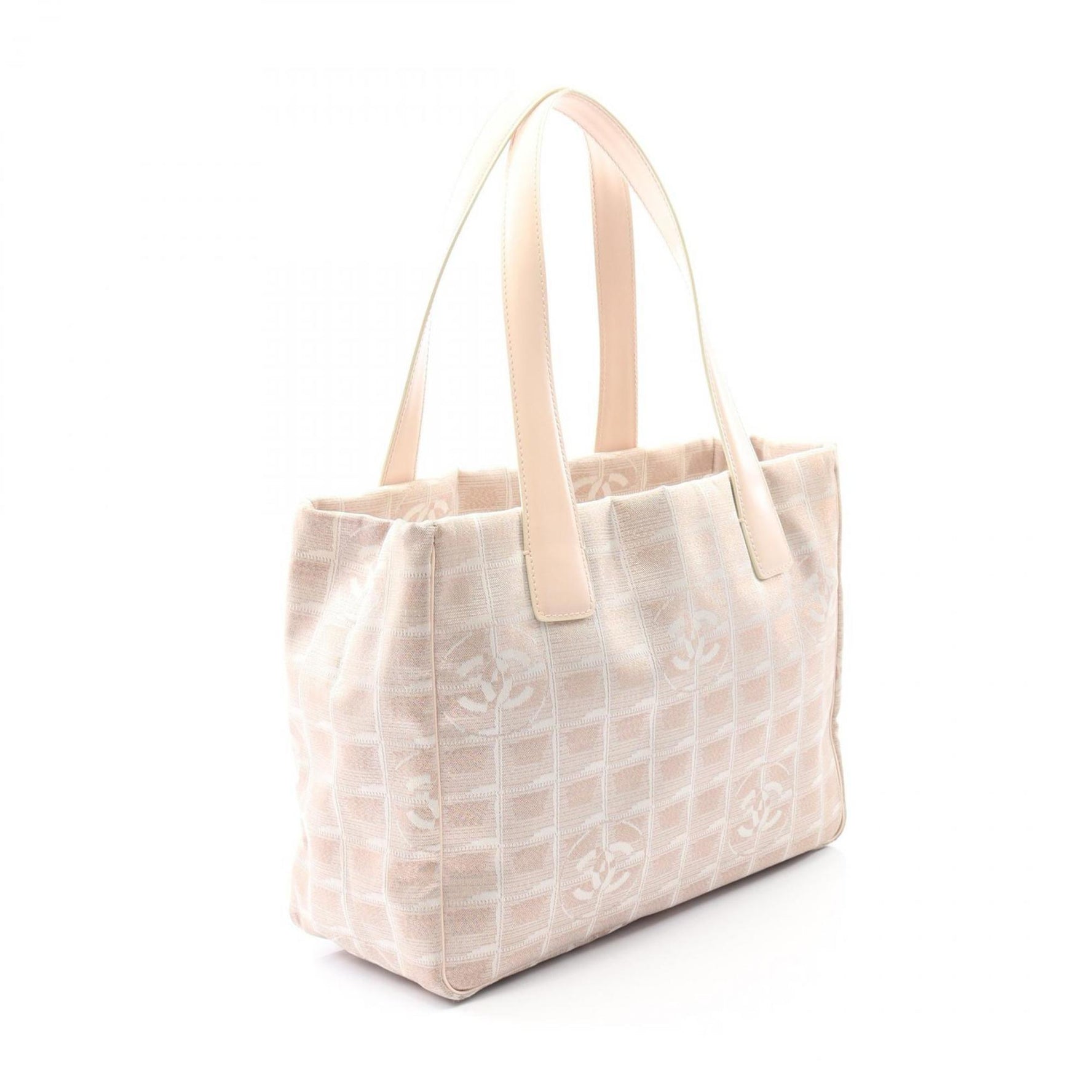CHANEL New Travel Line PM Tote Bag in Leather, Nylon Canvas