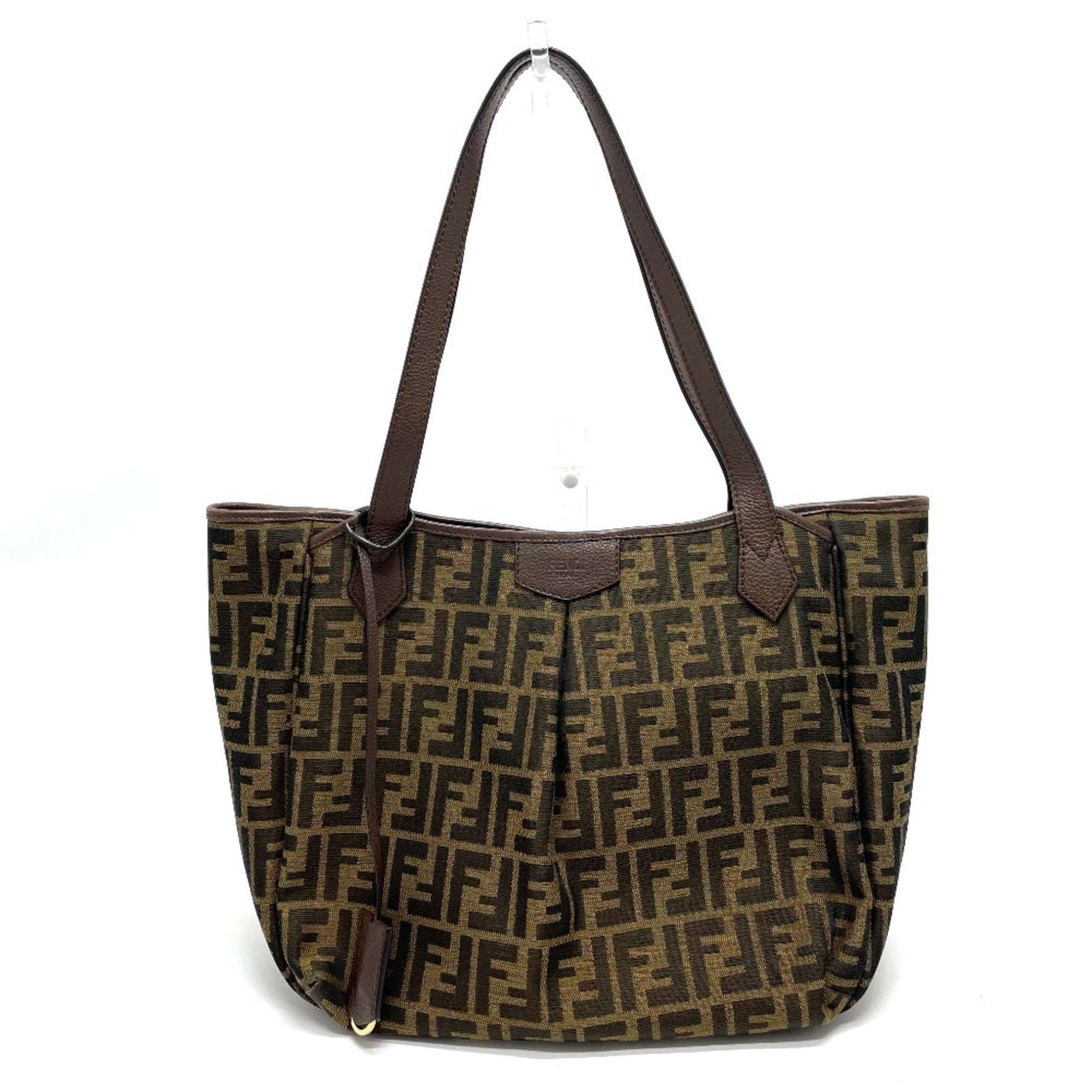 FENDI Zucca FF Pattern Shoulder Bag/Tote Bag in Leather/Canvas