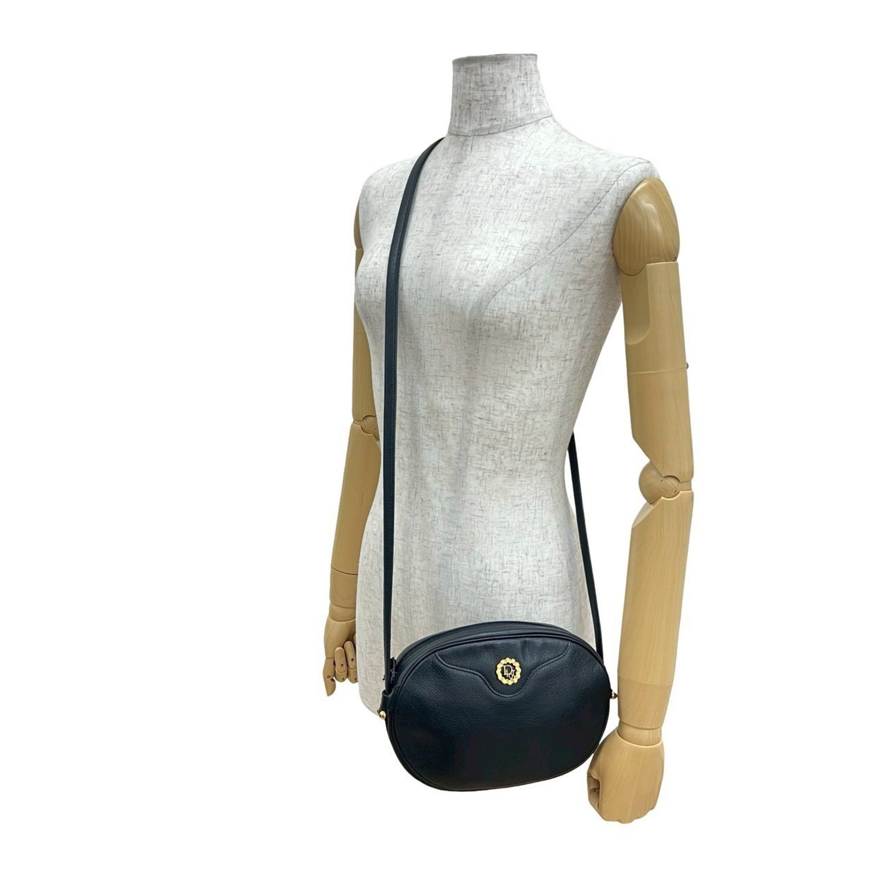 Christian Dior Logo Leather Shoulder Bag/Pochette/Sacoche