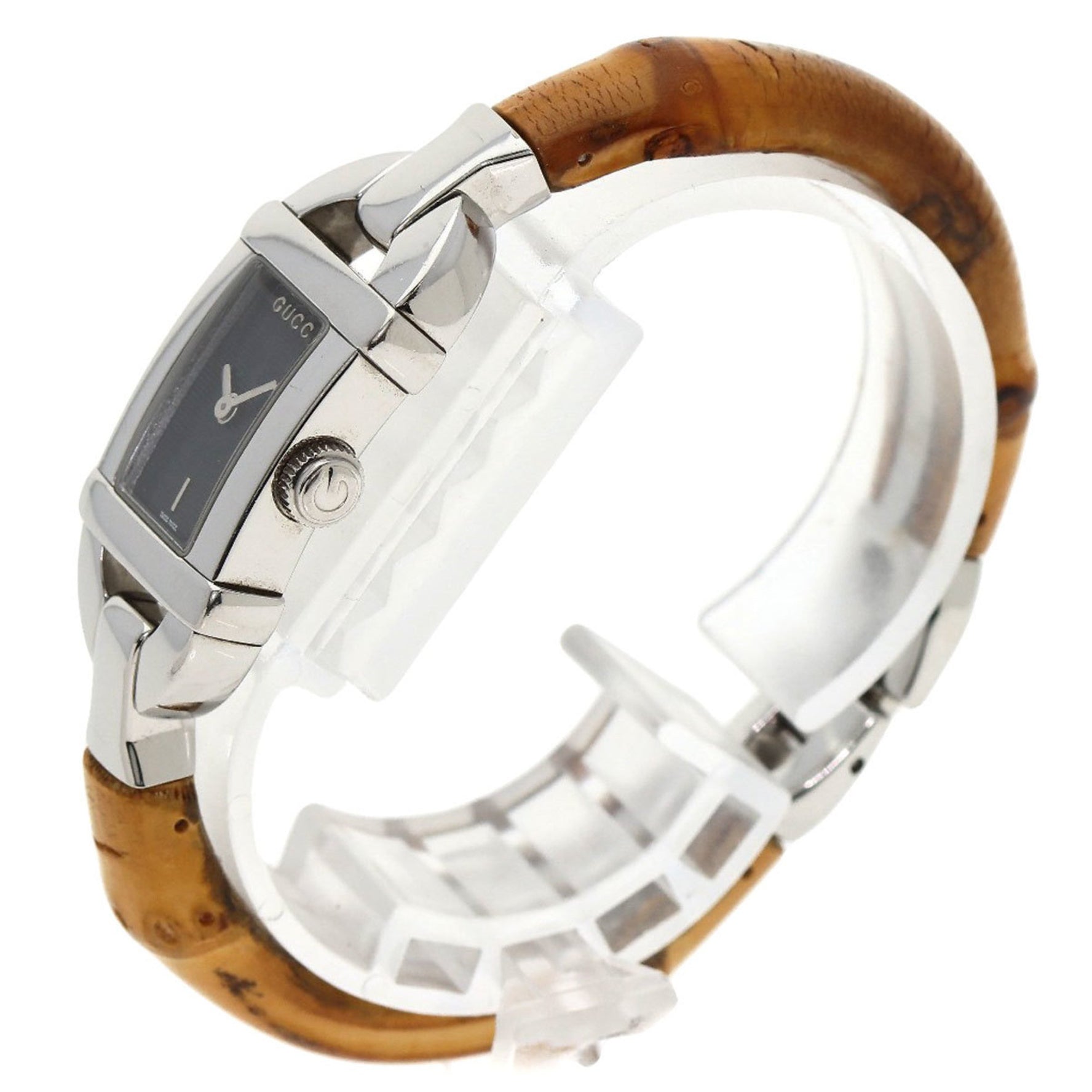 Gucci 6800L Bamboo Watch Stainless Steel Ladies GUCCI