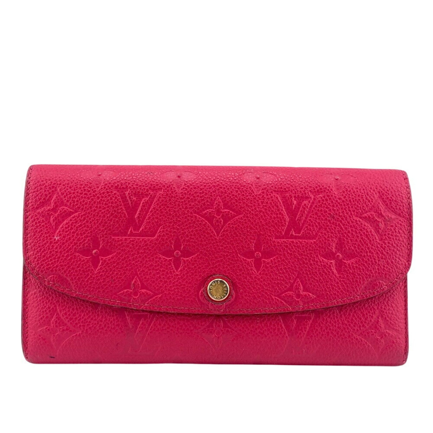 Louis Vuitton Wallet Portefeuille Emily Monogram Empreinte Long Pink