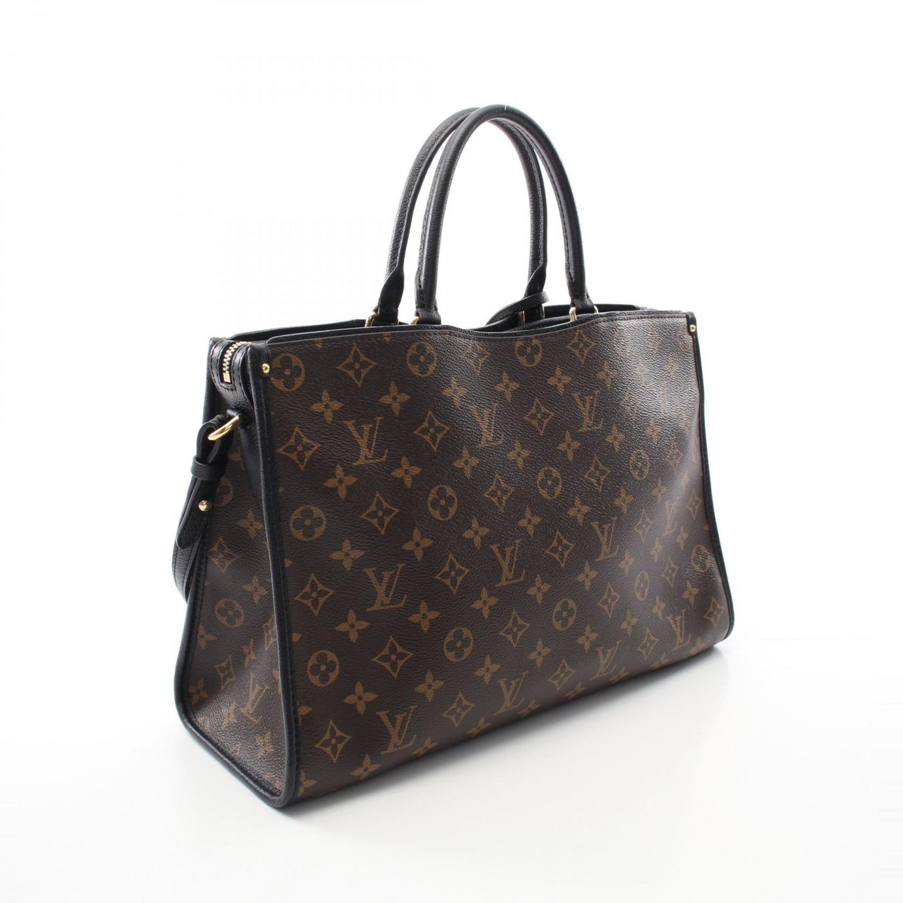 Louis Vuitton Popincourt MM Handbag, Coated Canvas and Leather, Monogram, Brown Black