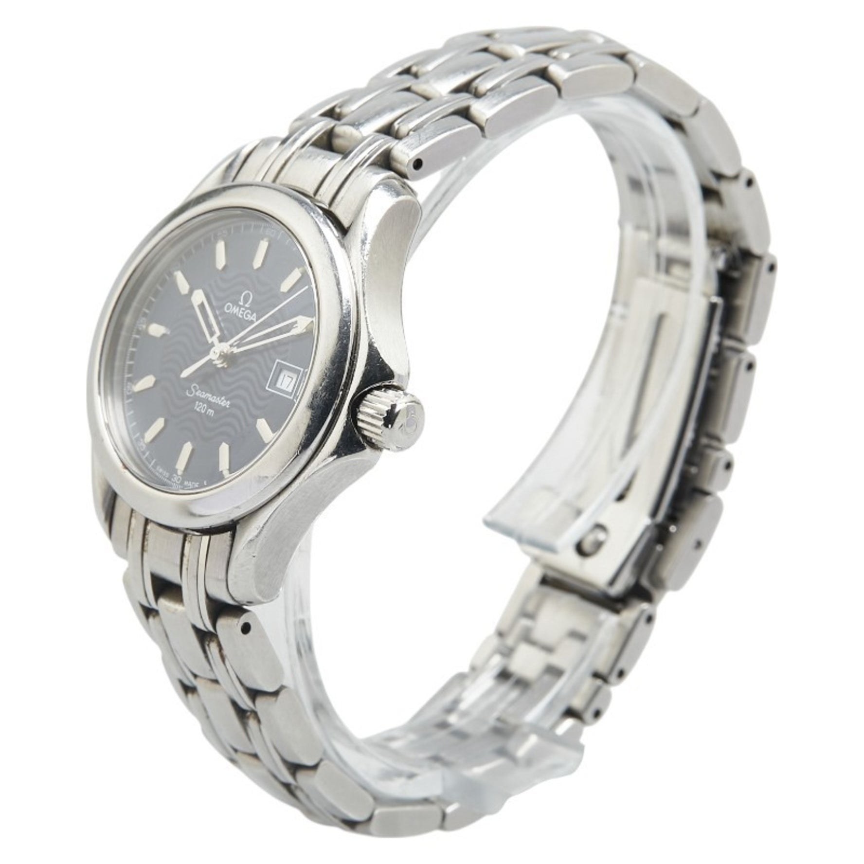 Omega Seamaster 120 Date Watch 2511.81 Quartz Blue Dial Stainless Steel