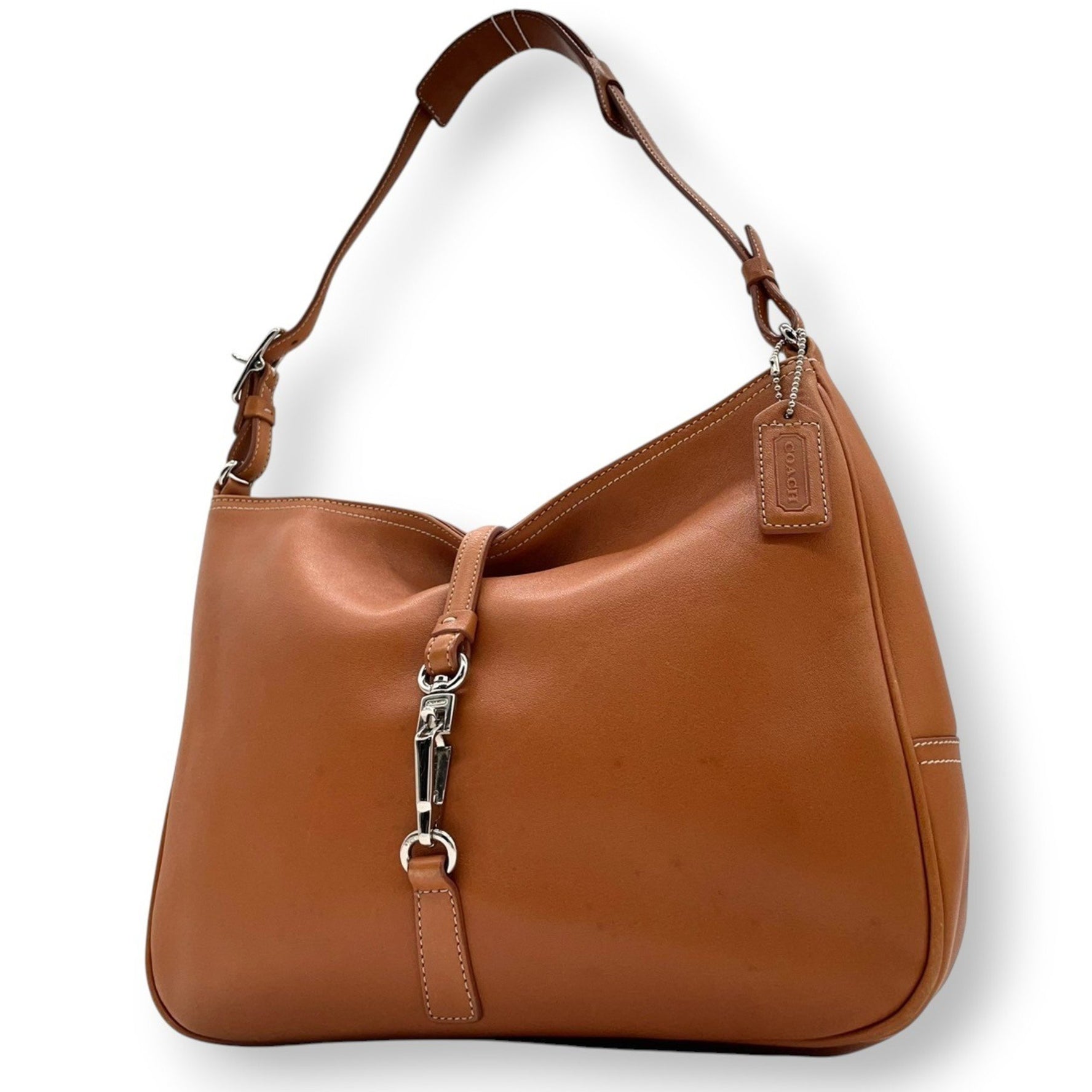 COACH Shoulder Bag 7778, Brown Camel Leather, One-Shoulder Bag, Size