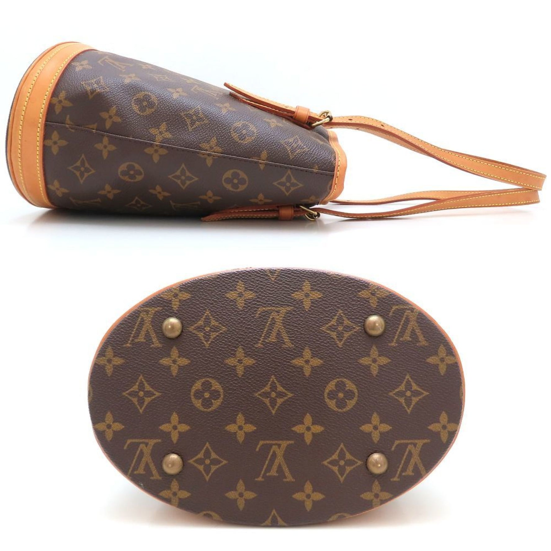 Louis Vuitton Monogram Bucket PM Tote Bag, Brown