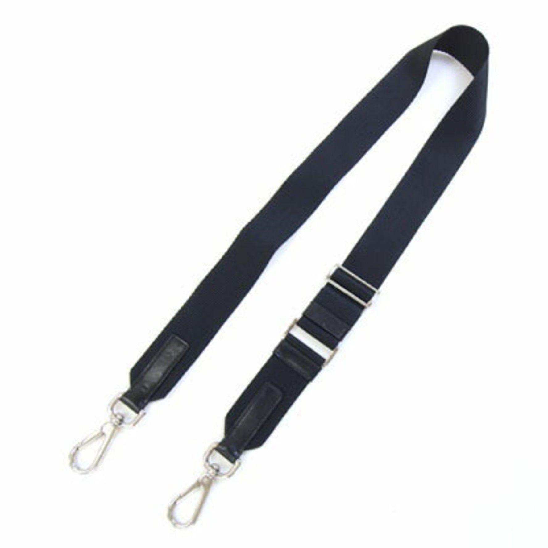 Prada Shoulder Strap Black/Silver Nylon Canvas Replacement