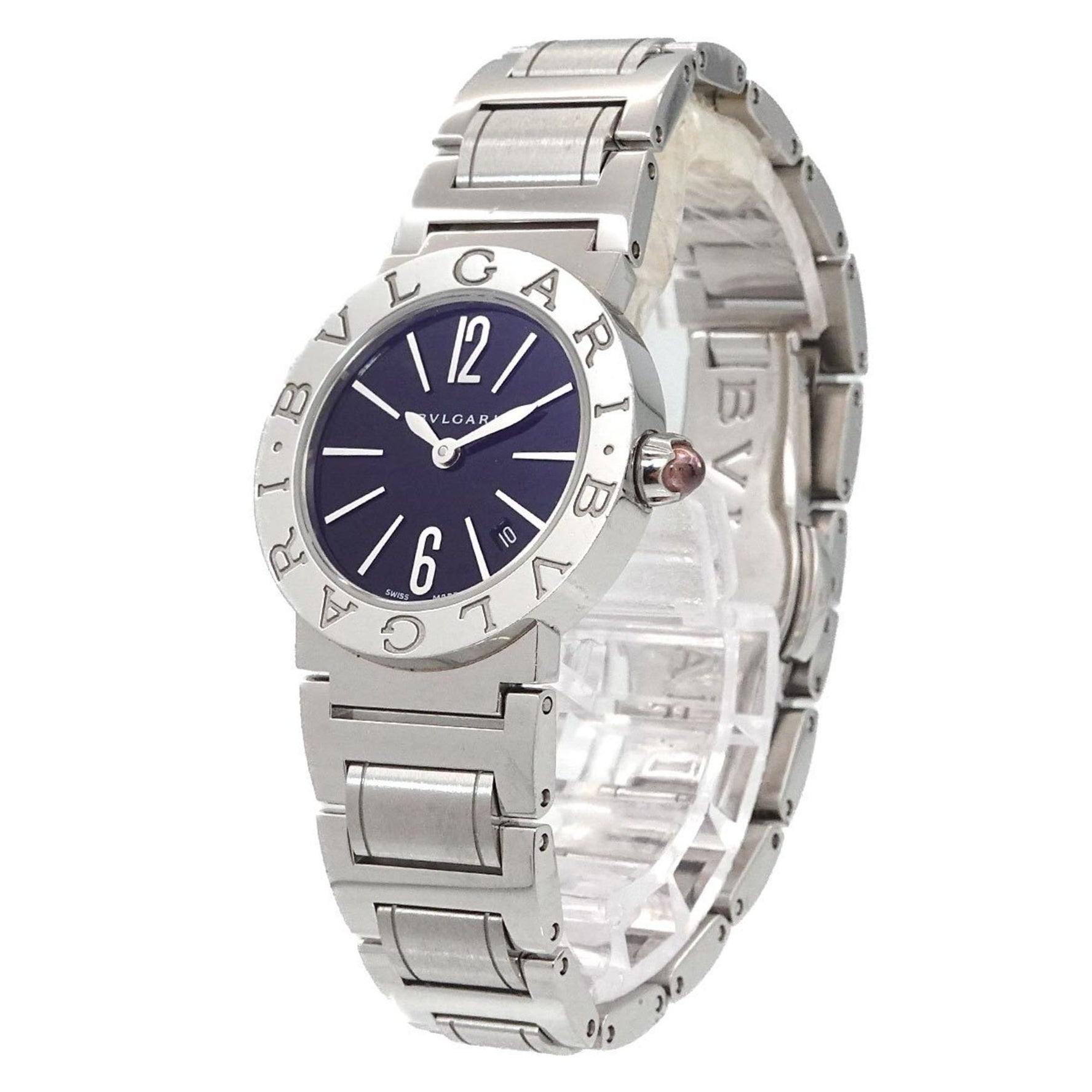 BVLGARI BBL26S Women's Watch with Date, Black Quartz Movement