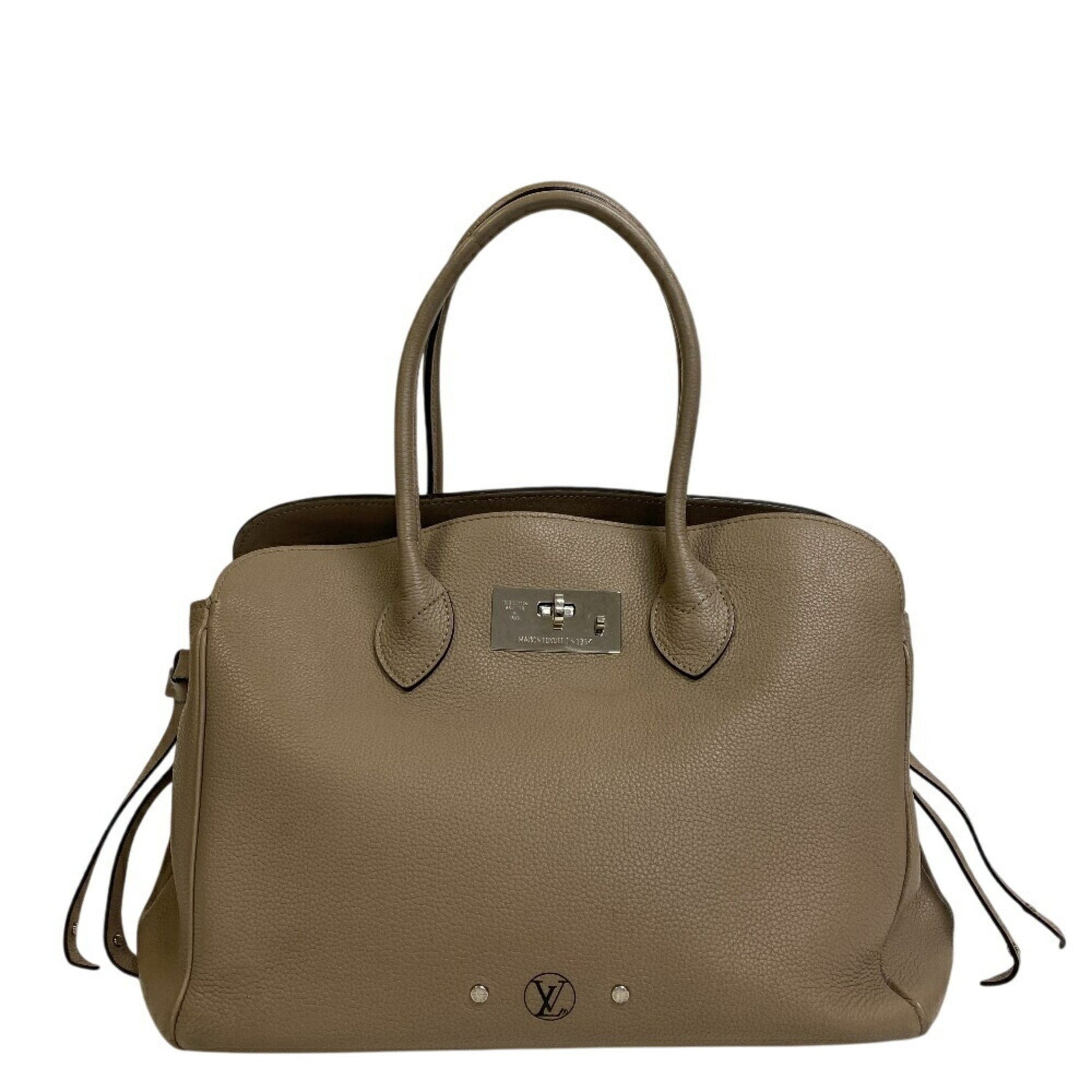 LOUIS VUITTON M51685 Mila MM Tote Bag, Beige, Women's