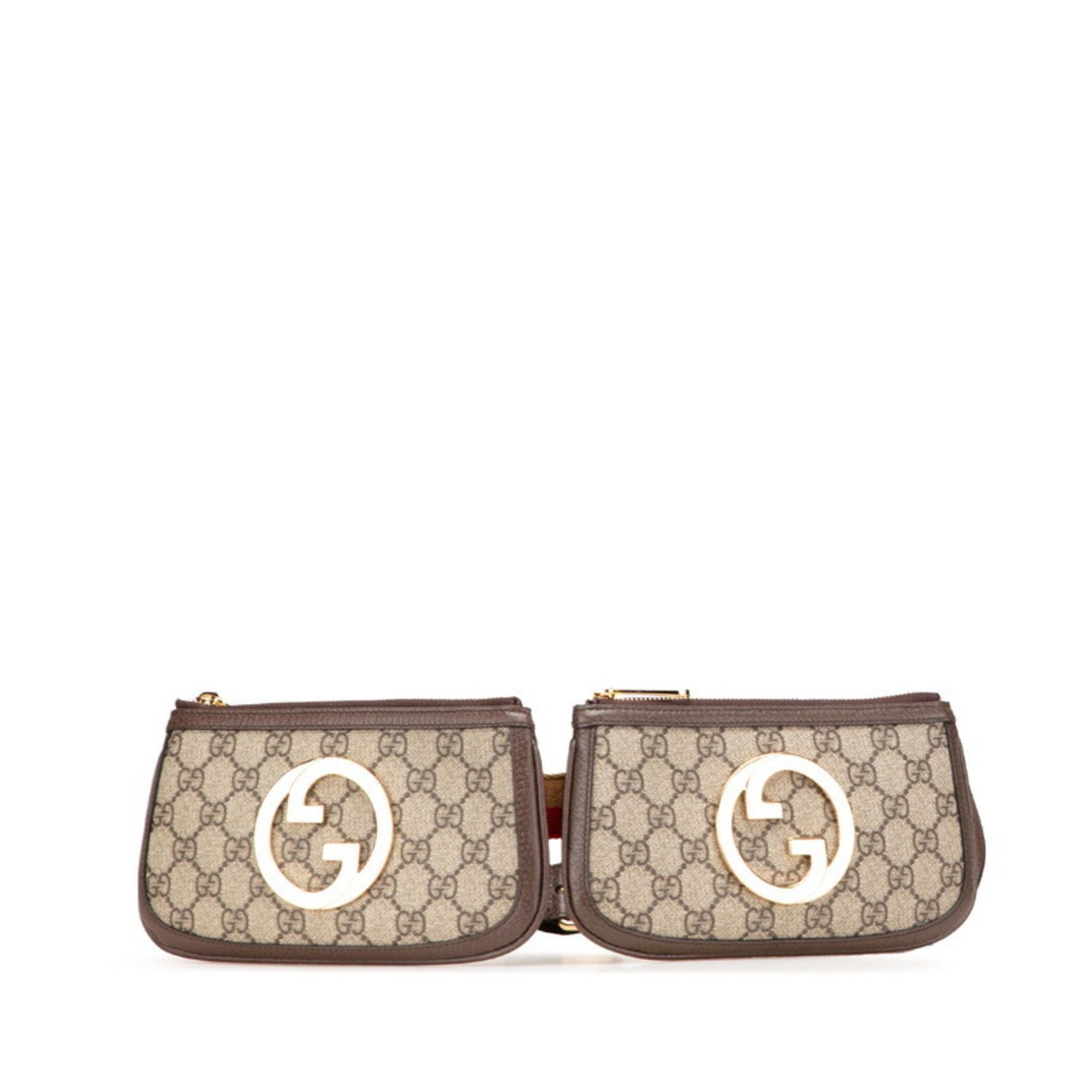 Gucci GG Supreme Blondie Waist Bag/Body Bag Beige Brown PVC Leather Women's GUCCI