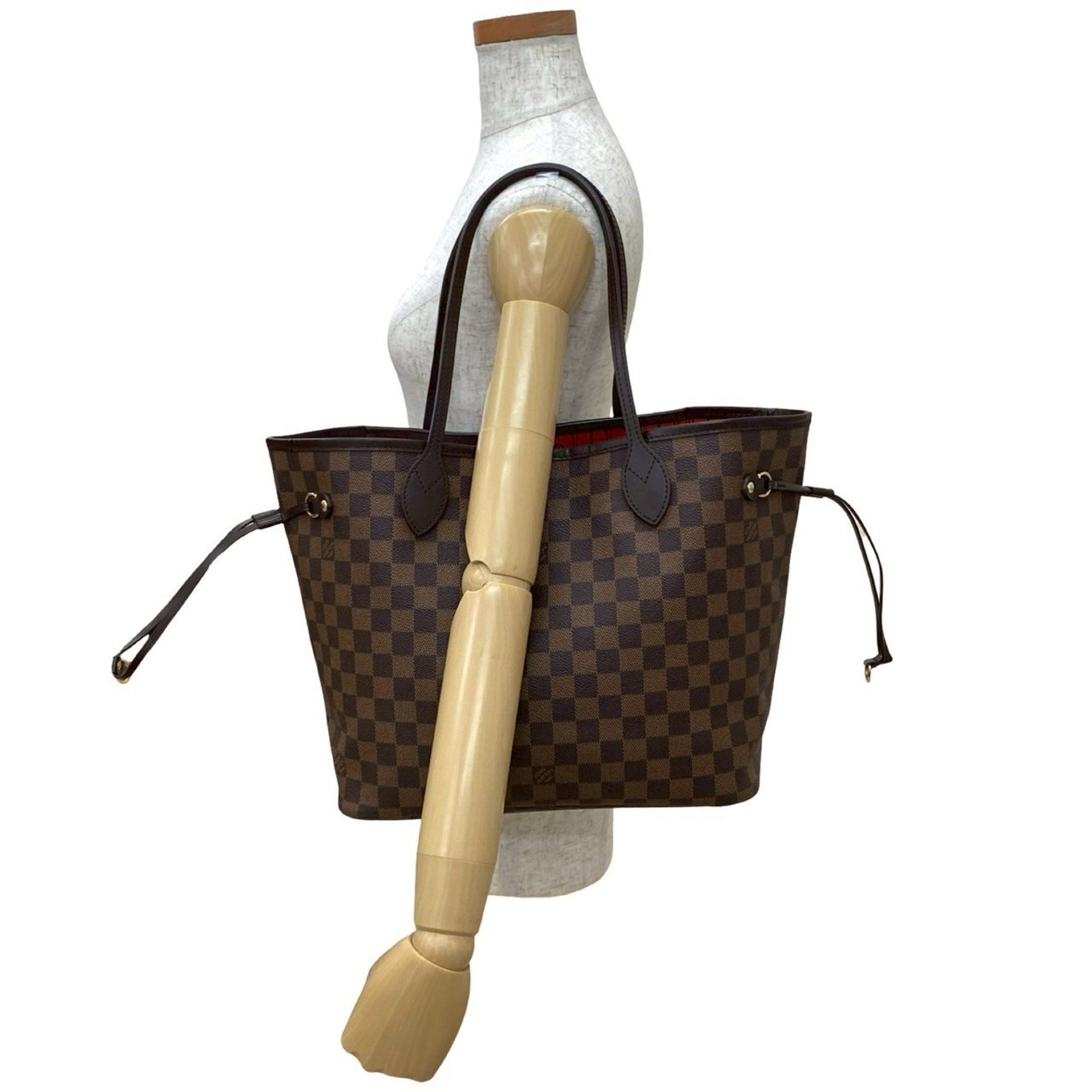 LOUIS VUITTON Damier Neverfull MM Leather Tote Bag, Handbag, Business