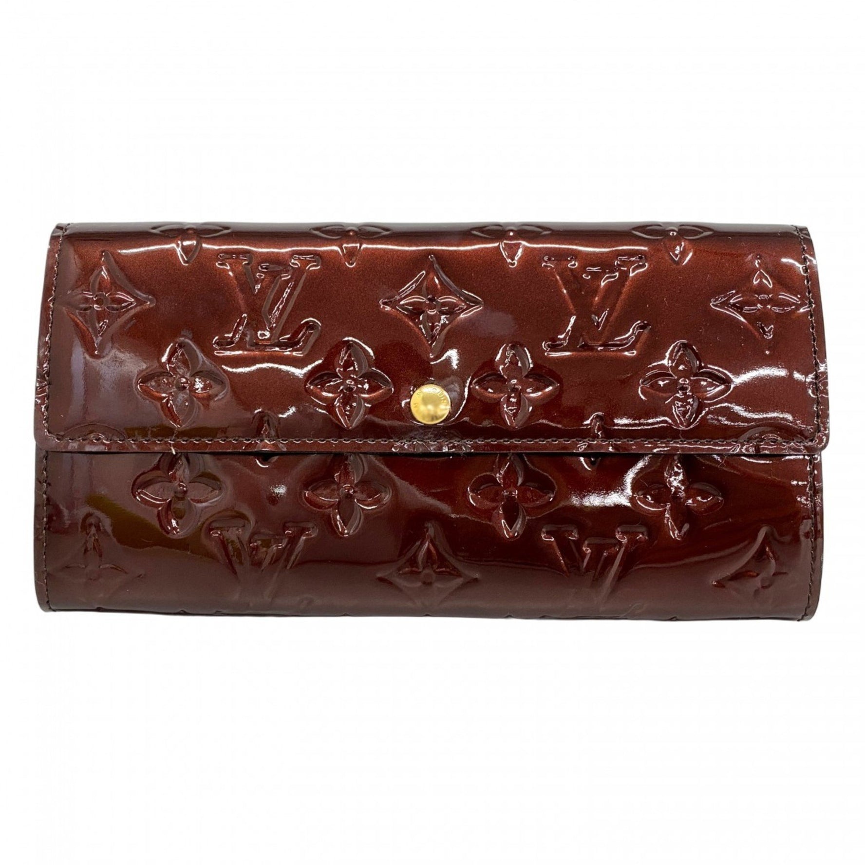 Louis Vuitton Vernis Portefeuille Sarah Long Wallet Amaranth