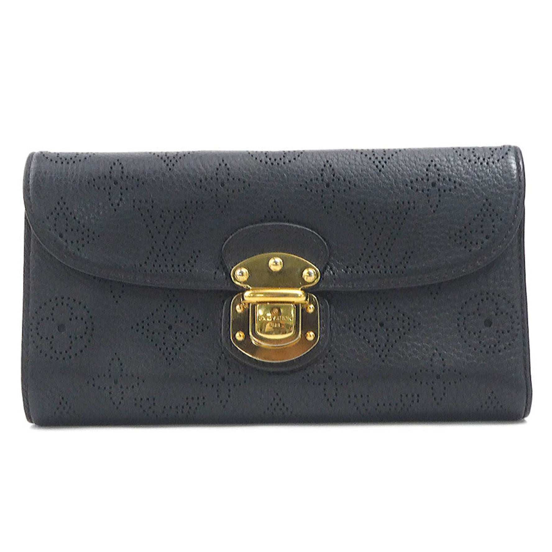 Louis Vuitton Bi-fold long wallet Monogram Mahina Portefeuille Amelia Unisex