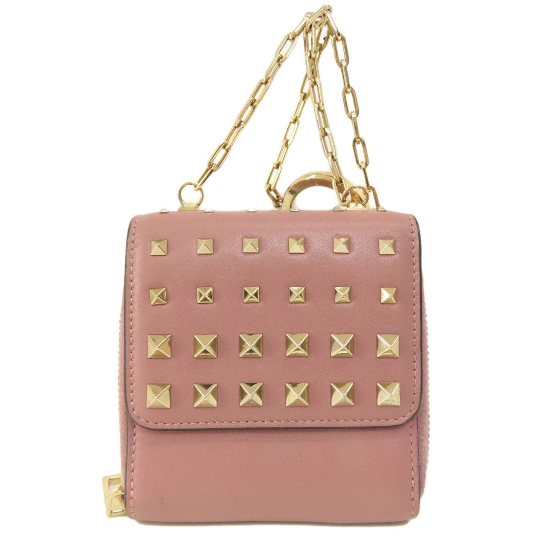 Valentino Garavani Studded Bi-fold Wallet Leather