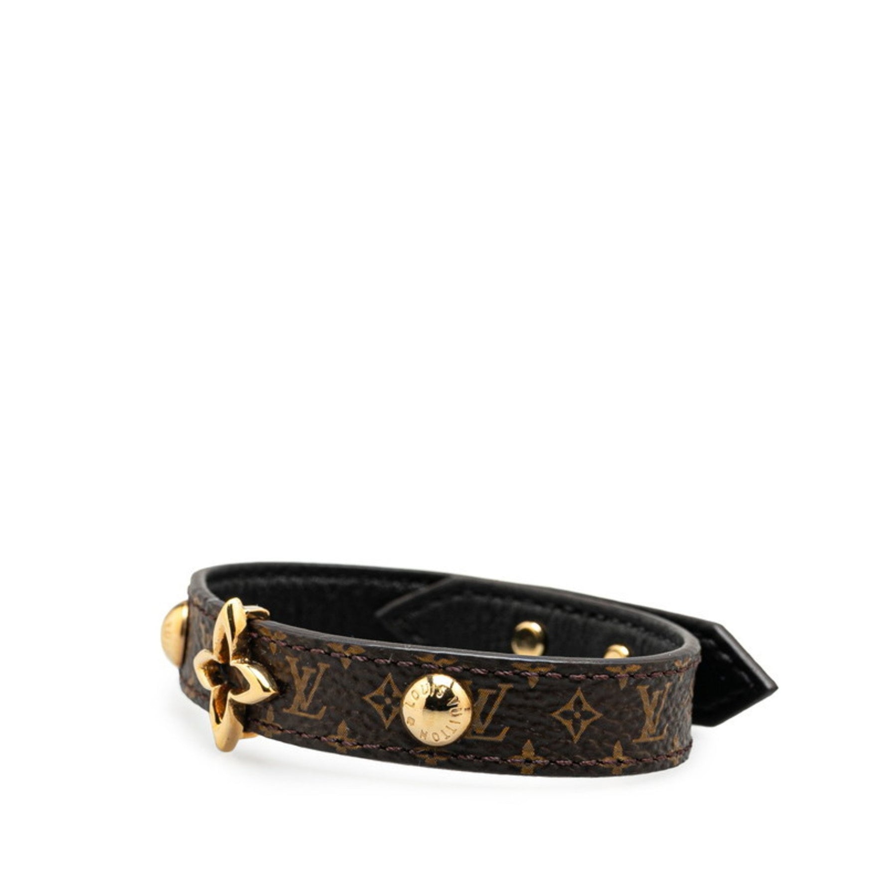 Louis Vuitton Monogram Blooming Bracelet #19 Leather