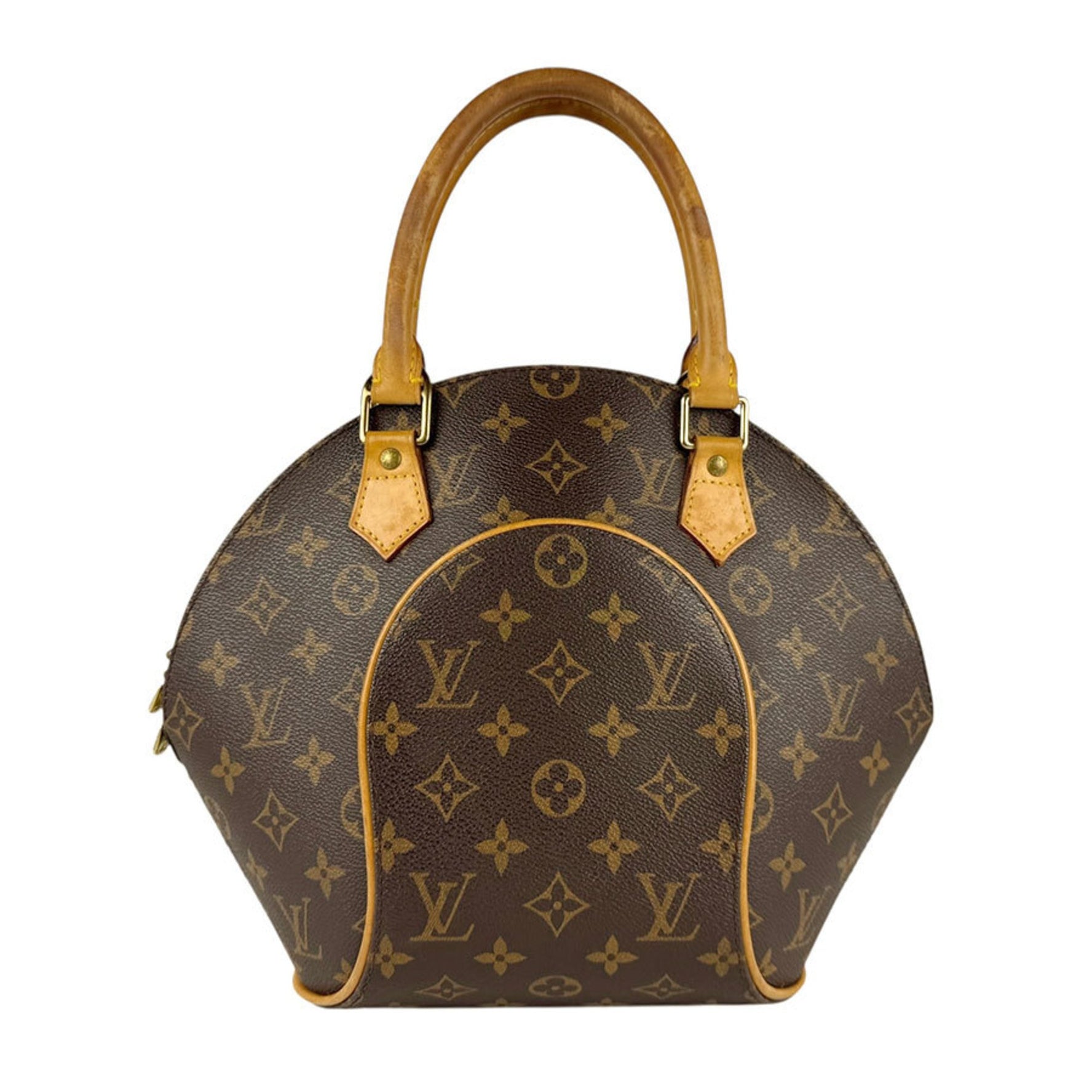 Louis Vuitton Monogram Ellipse PM Handbag in Canvas, Brown, Women's, M51127 z6616