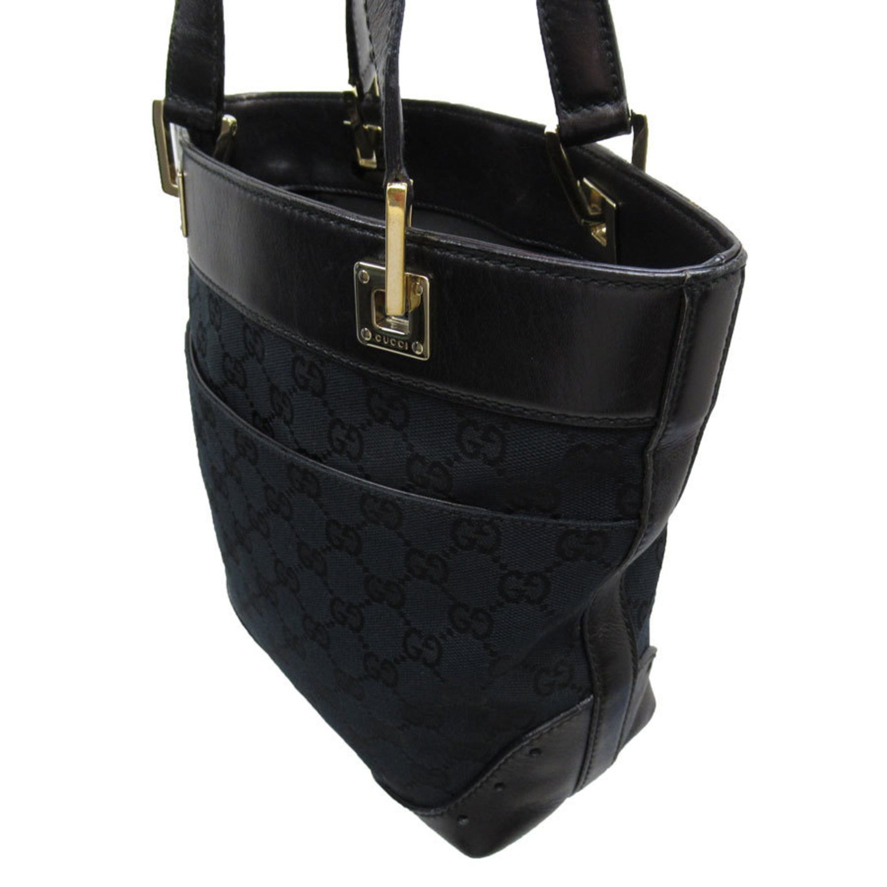 GUCCI Shoulder Bag GG Pattern Canvas Black Men's Women's t18941a