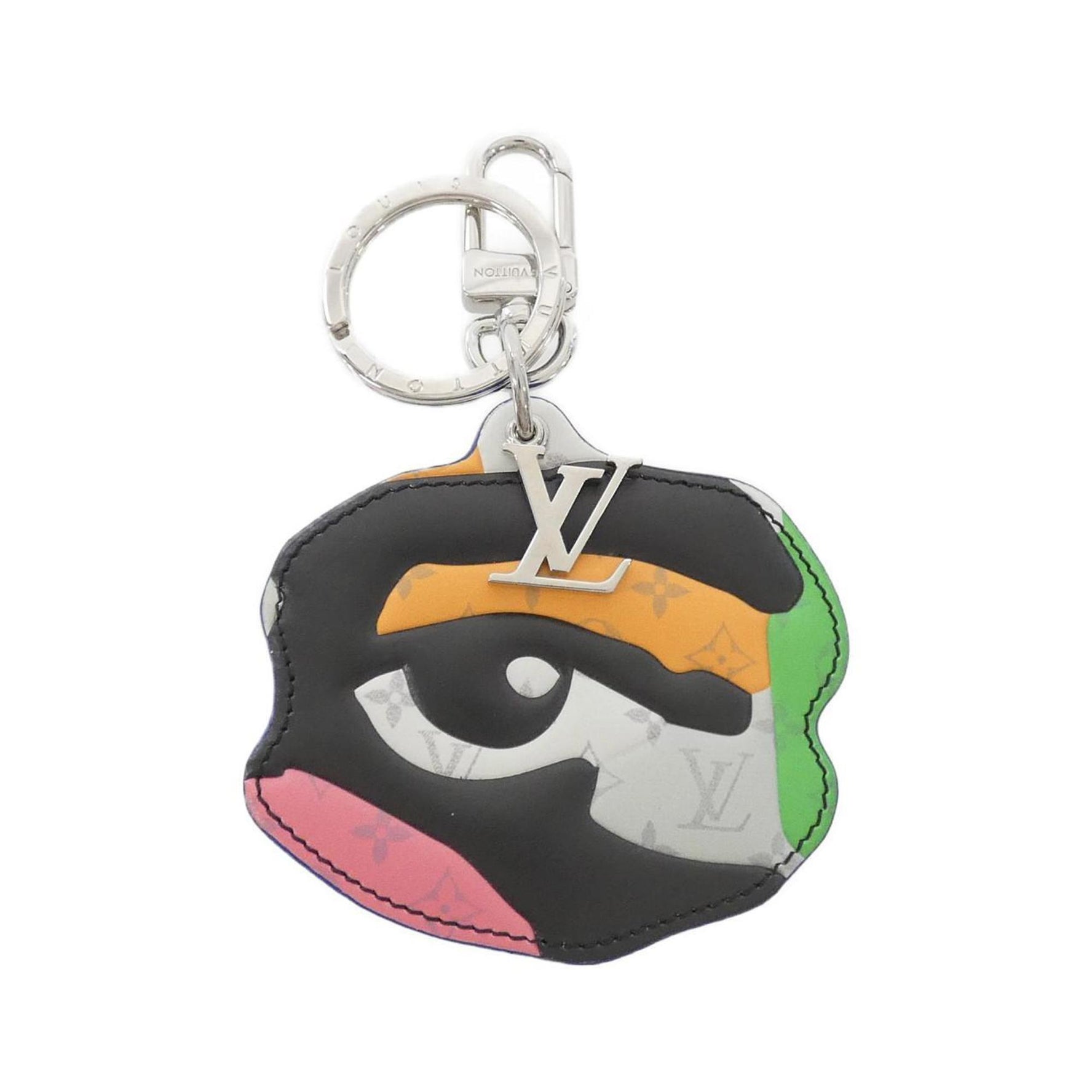 Louis Vuitton Monogram Keychain LV Portrait M01402 Keyring