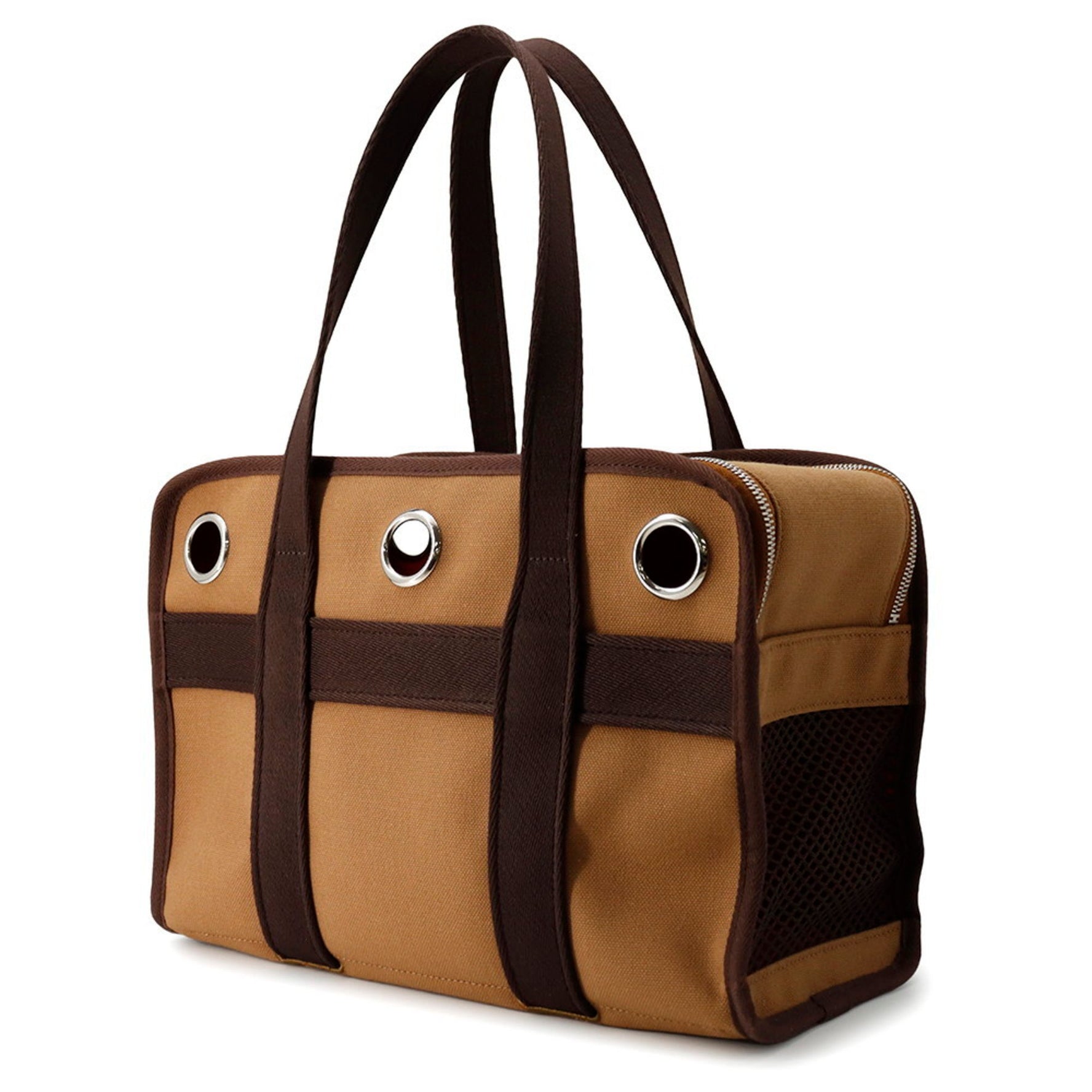 Hermes Dog Carrier Bag Fauve Fout Toile H U Stamp