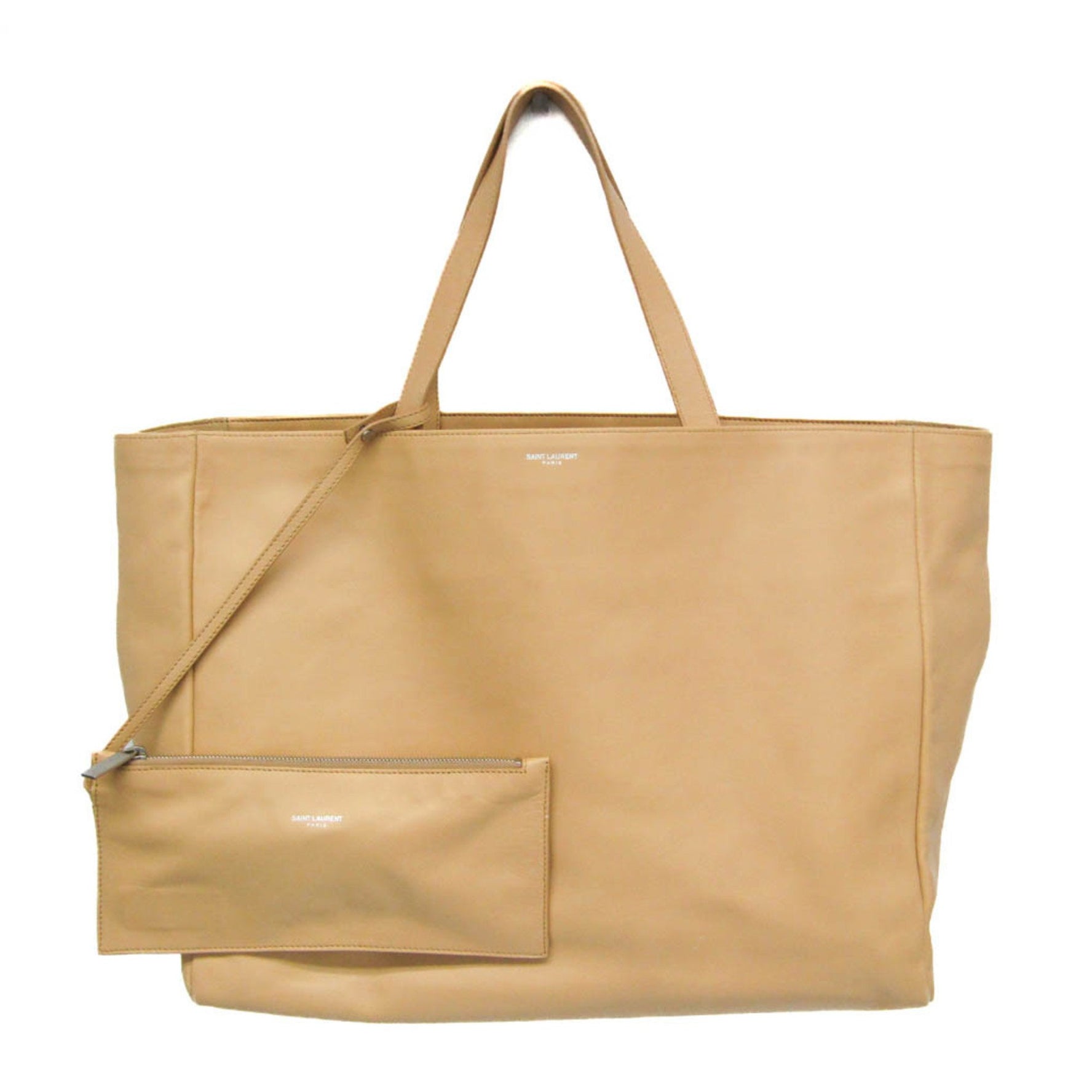 Saint Laurent Women's Leather Tote Bag Beige