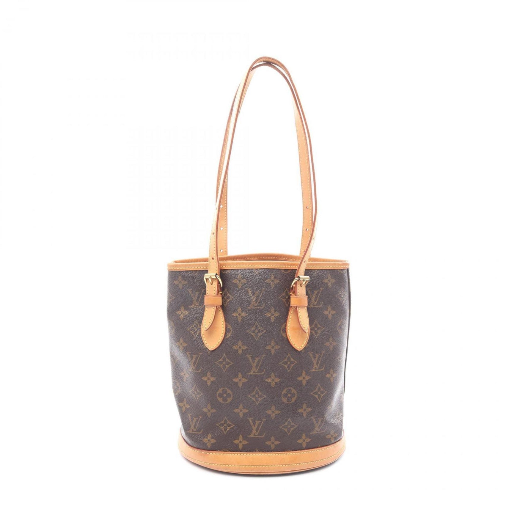 Louis Vuitton Bucket PM Monogram Handbag, Coated Canvas and Leather