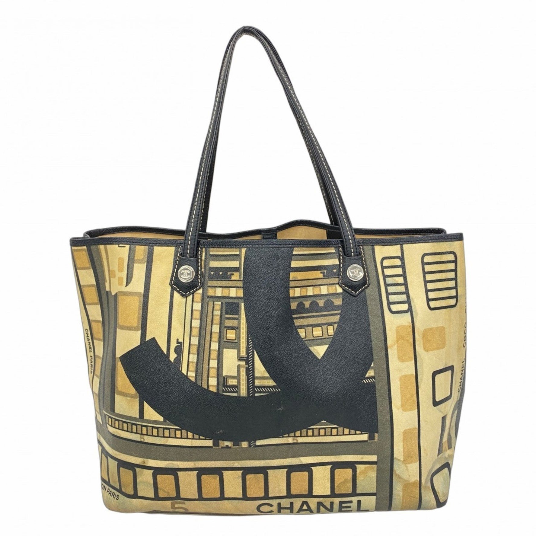 Chanel Central Station Tote Bag, Beige, Black