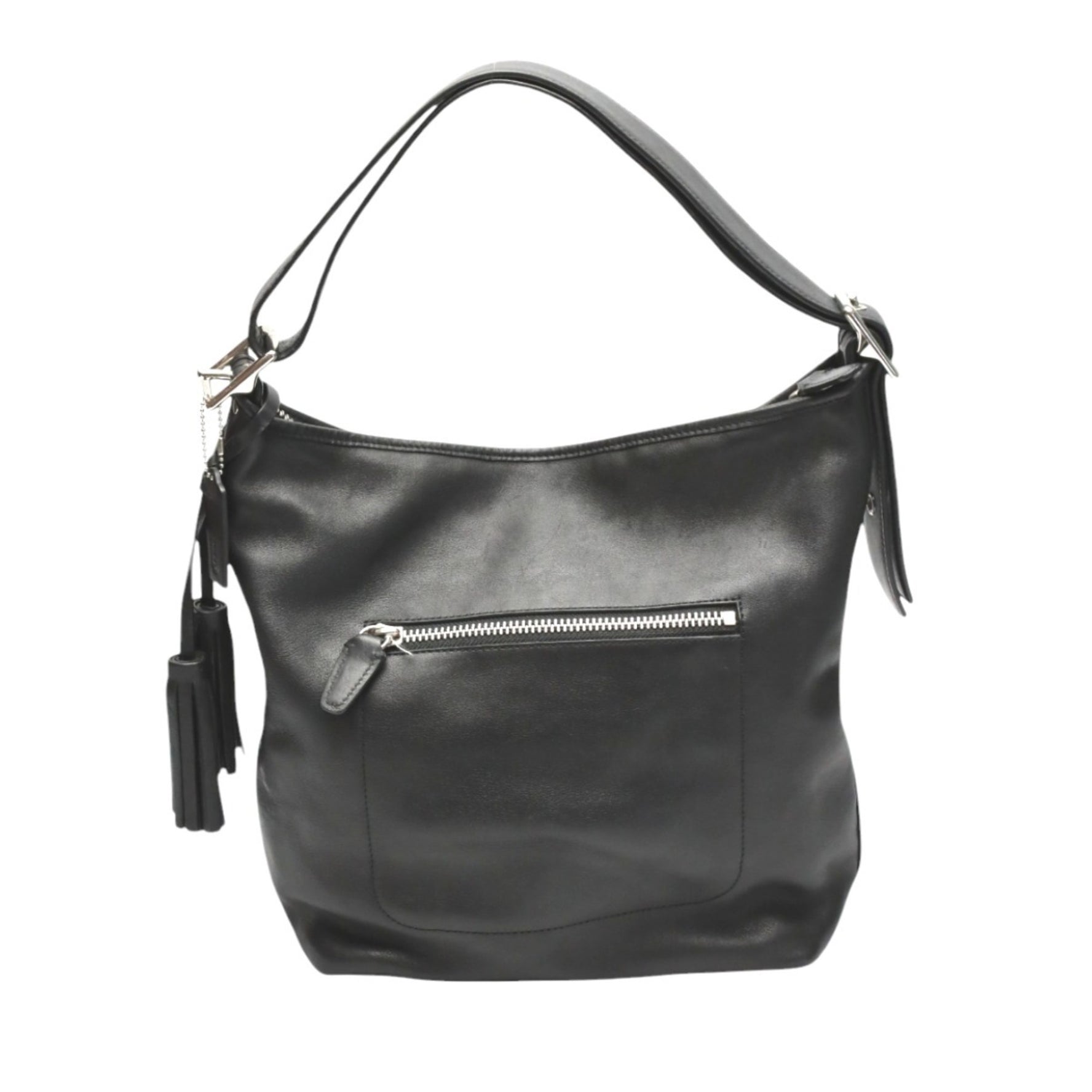 COACH Shoulder Bag Cafu Leather Black