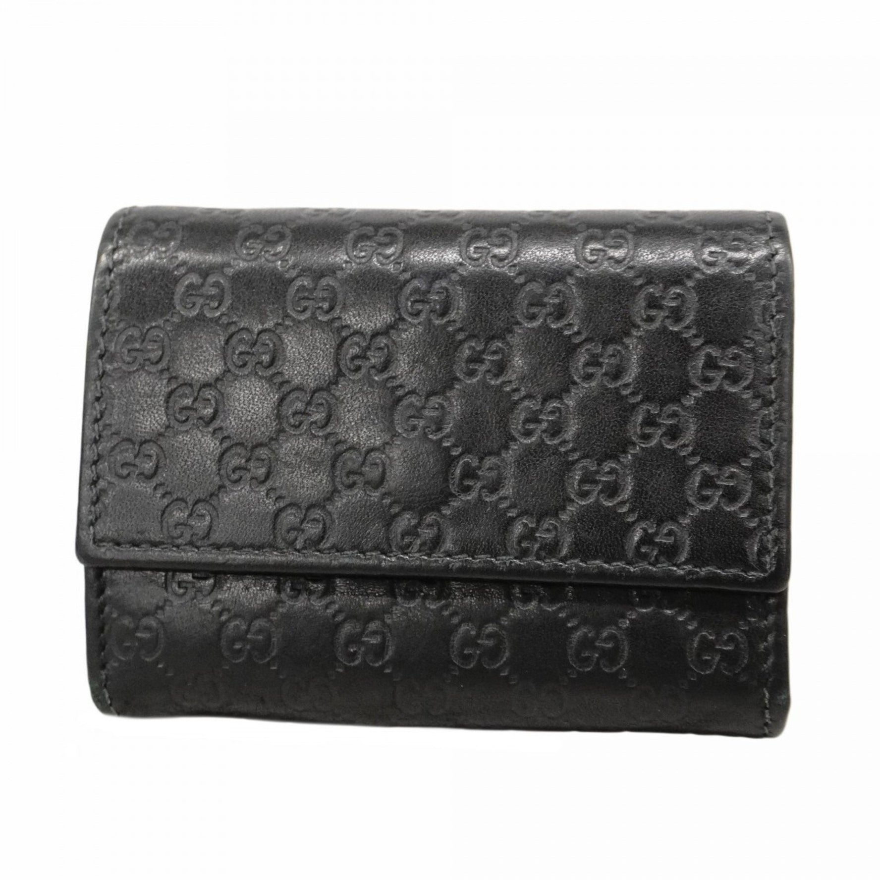 Gucci wallet/coin case Guccissima leather black men's women's