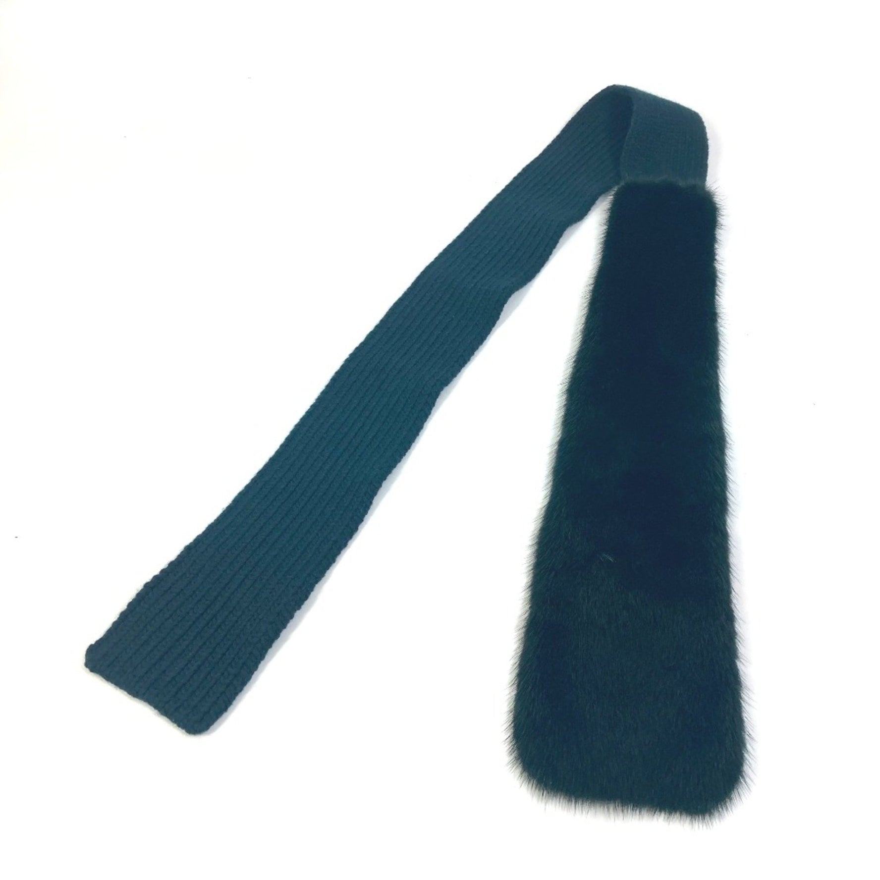 PRADA fur Scarf Green