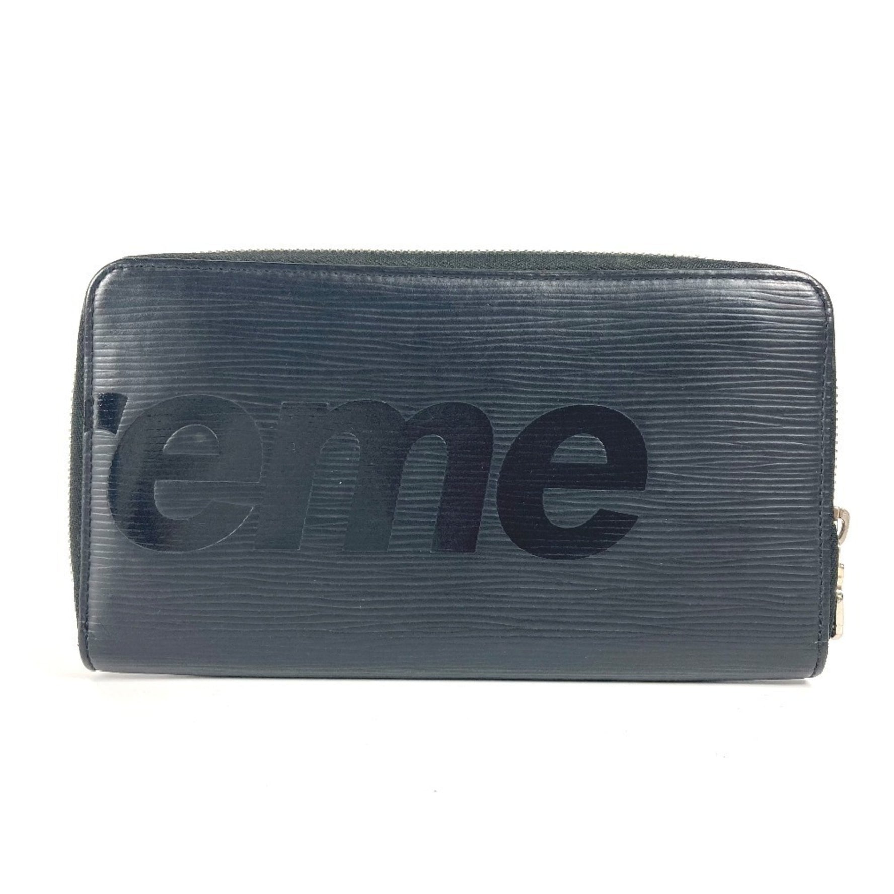 Louis Vuitton Epi Supreme Collaboration Zippy Organizer Louis vuitton×SUPREME Z.ORG.SP EPI DWT NOIR Long Wallet Leather Men's Noir Black