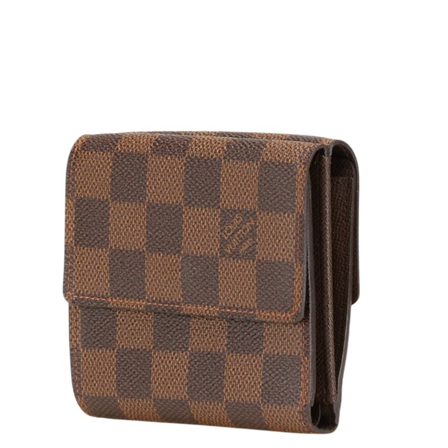 Louis Vuitton Damier Portefeuille Elise Bi-fold Wallet PVC Leather
