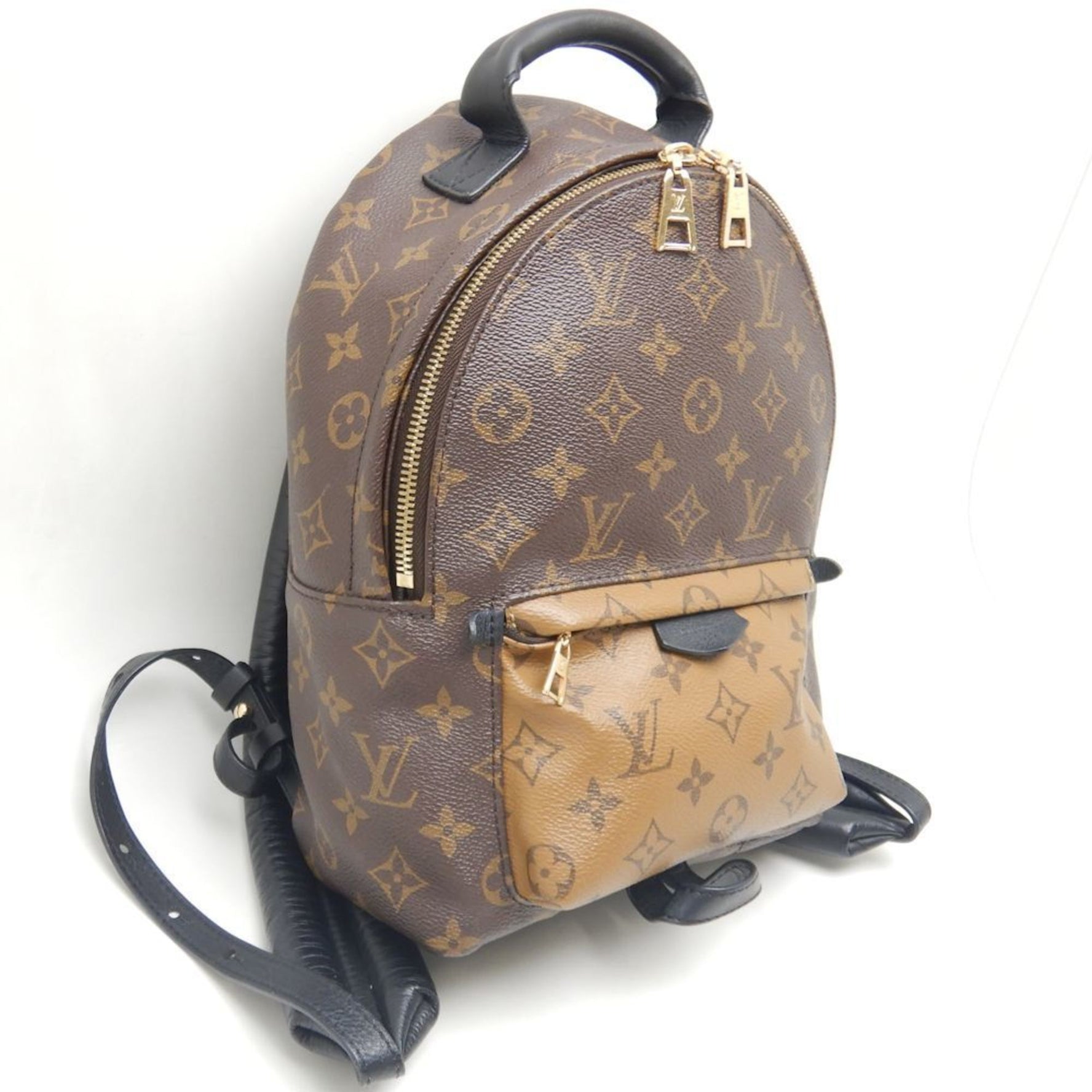 LOUIS VUITTON Louis Vuitton Monogram Reverse Palm Springs Backpack PM M43116 Brown
