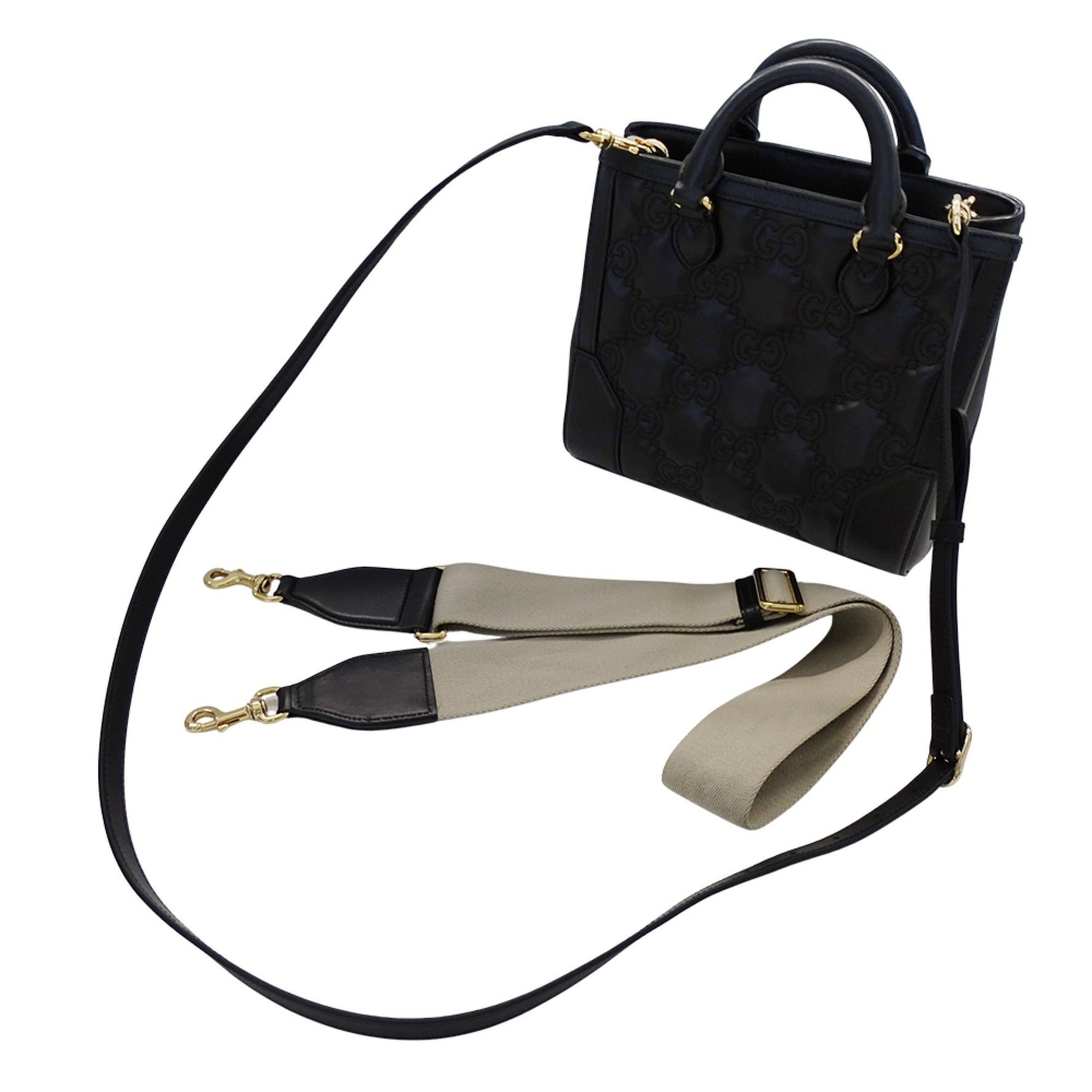Gucci GG Matelasse Leather Shoulder Bag in with Gold Hardware - Can be Carried by Hand, Crossbody, or Over the