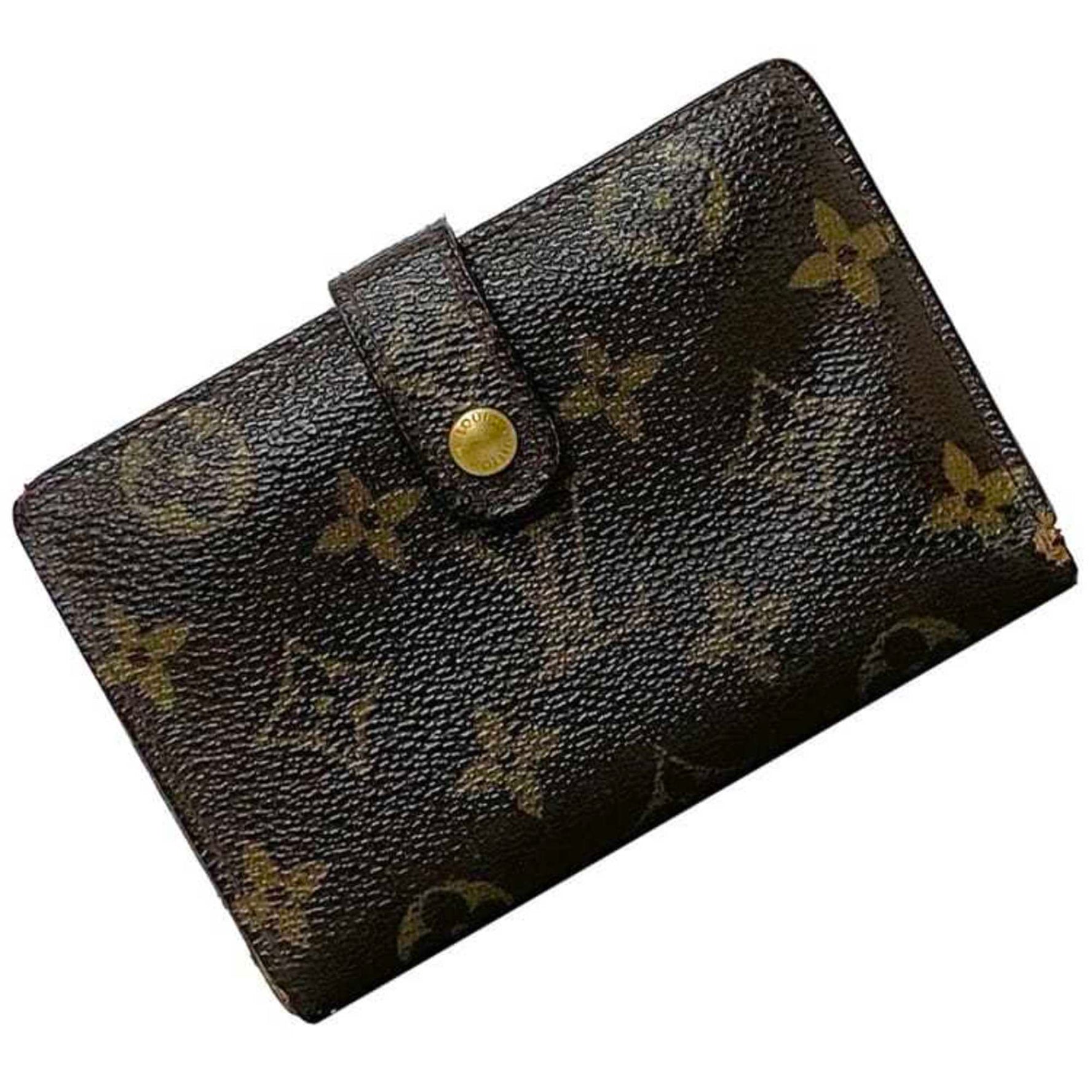 Louis Vuitton Bi-fold Wallet ec-22262 Brown Monogram M61663 Canvas MI1001 LOUIS VUITTON Compact Folding
