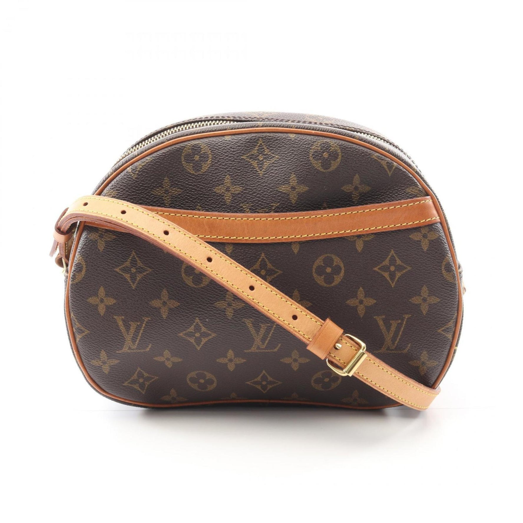 Louis Vuitton Blois Monogram Shoulder Bag Coated Canvas Leather Brown