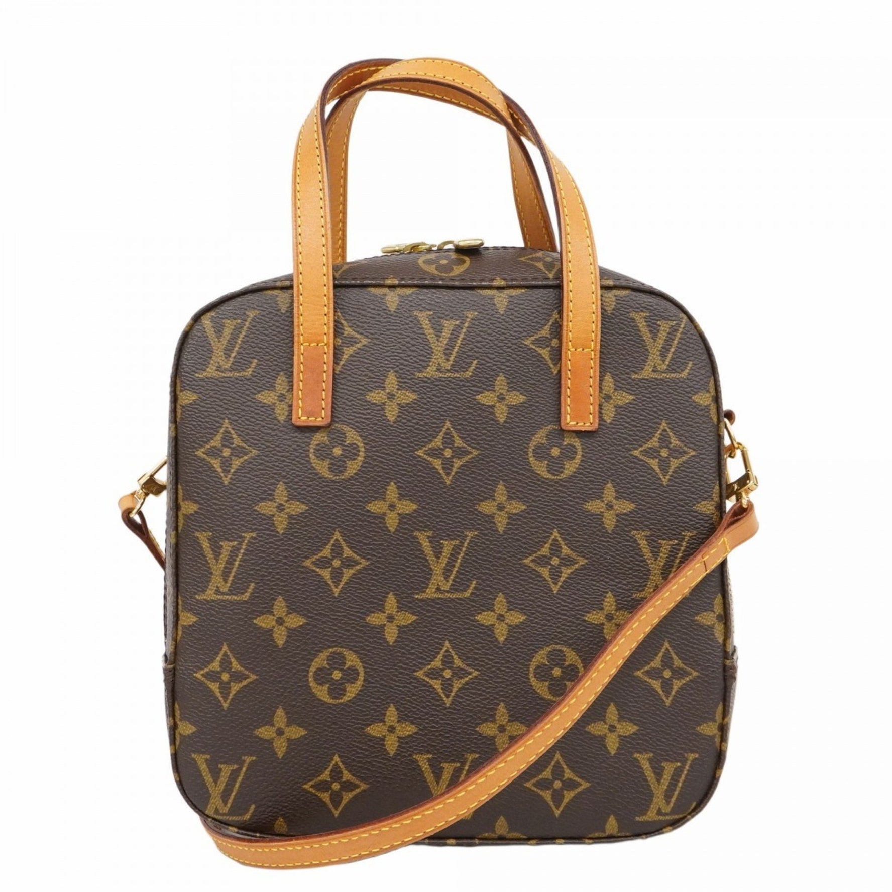 Louis Vuitton Monogram Spontini Handbag M47500 Brown Women's
