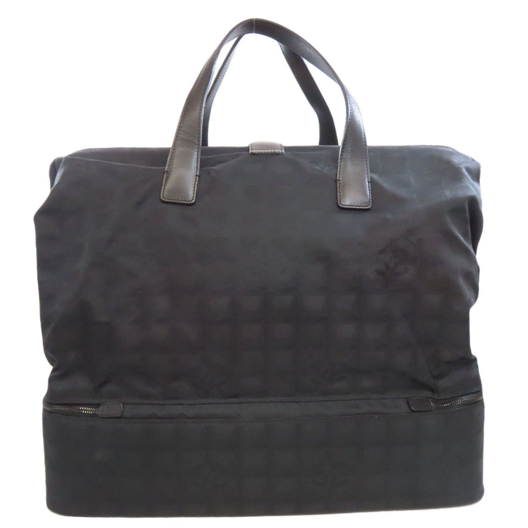 Chanel New Travel Line Boston Bag Nylon Jacquard