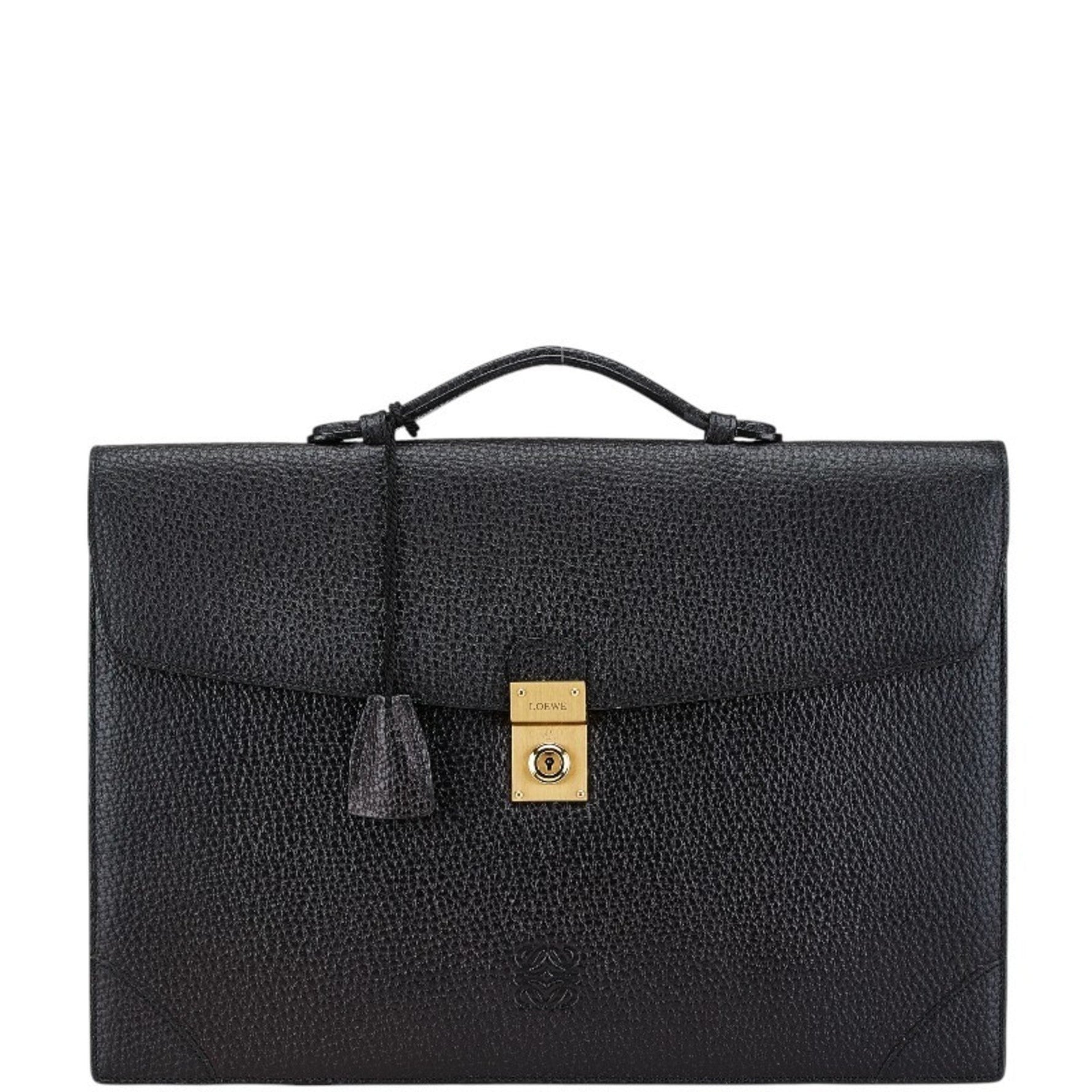 LOEWE Anagram Briefcase Leather