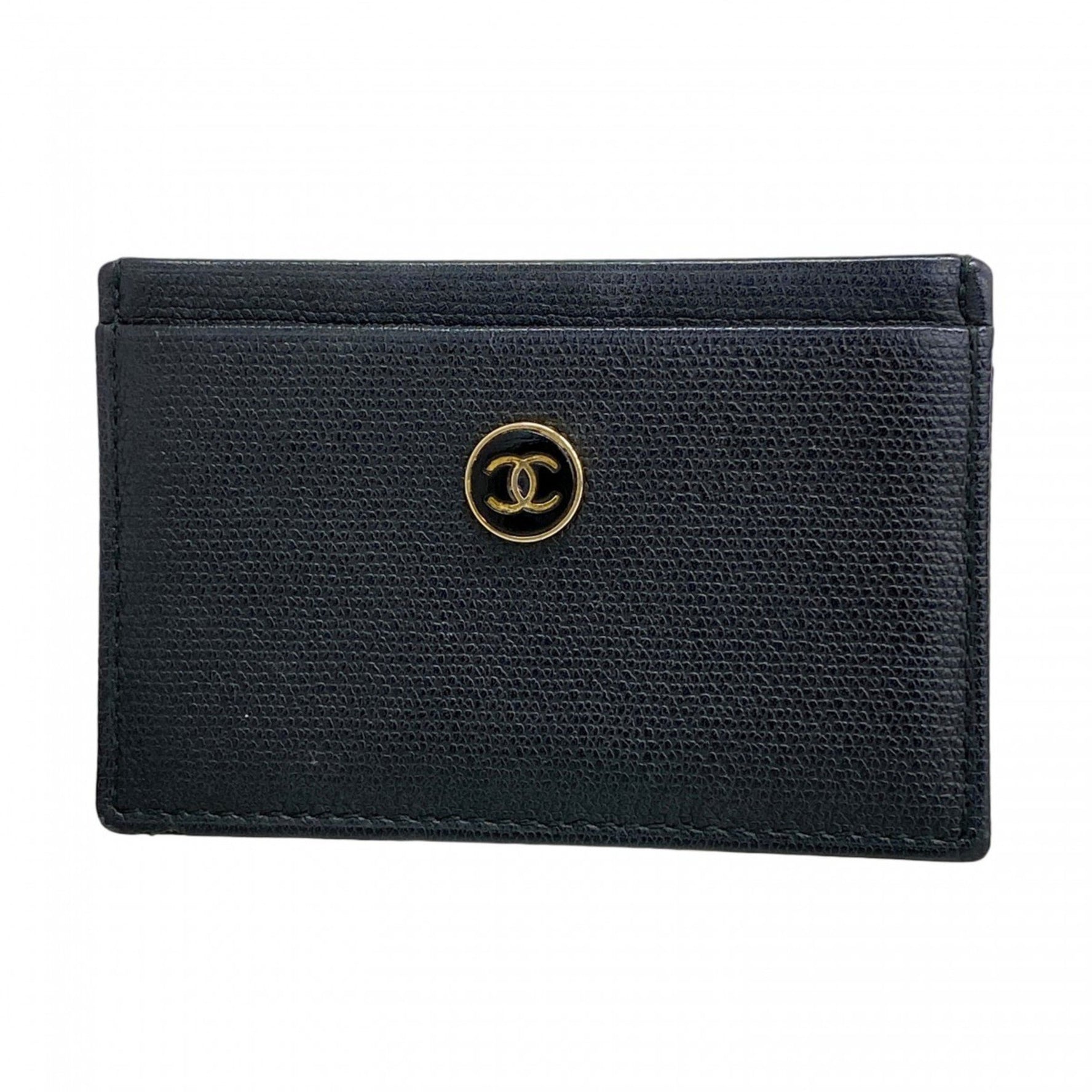 Chanel Coco Button Leather Card Case