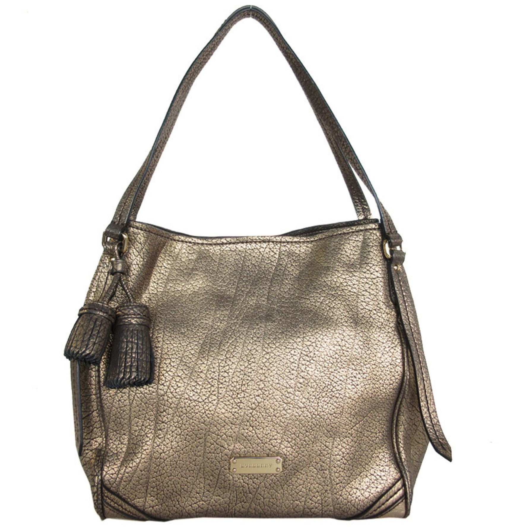 Burberry shoulder bag leather gold ladies s0494