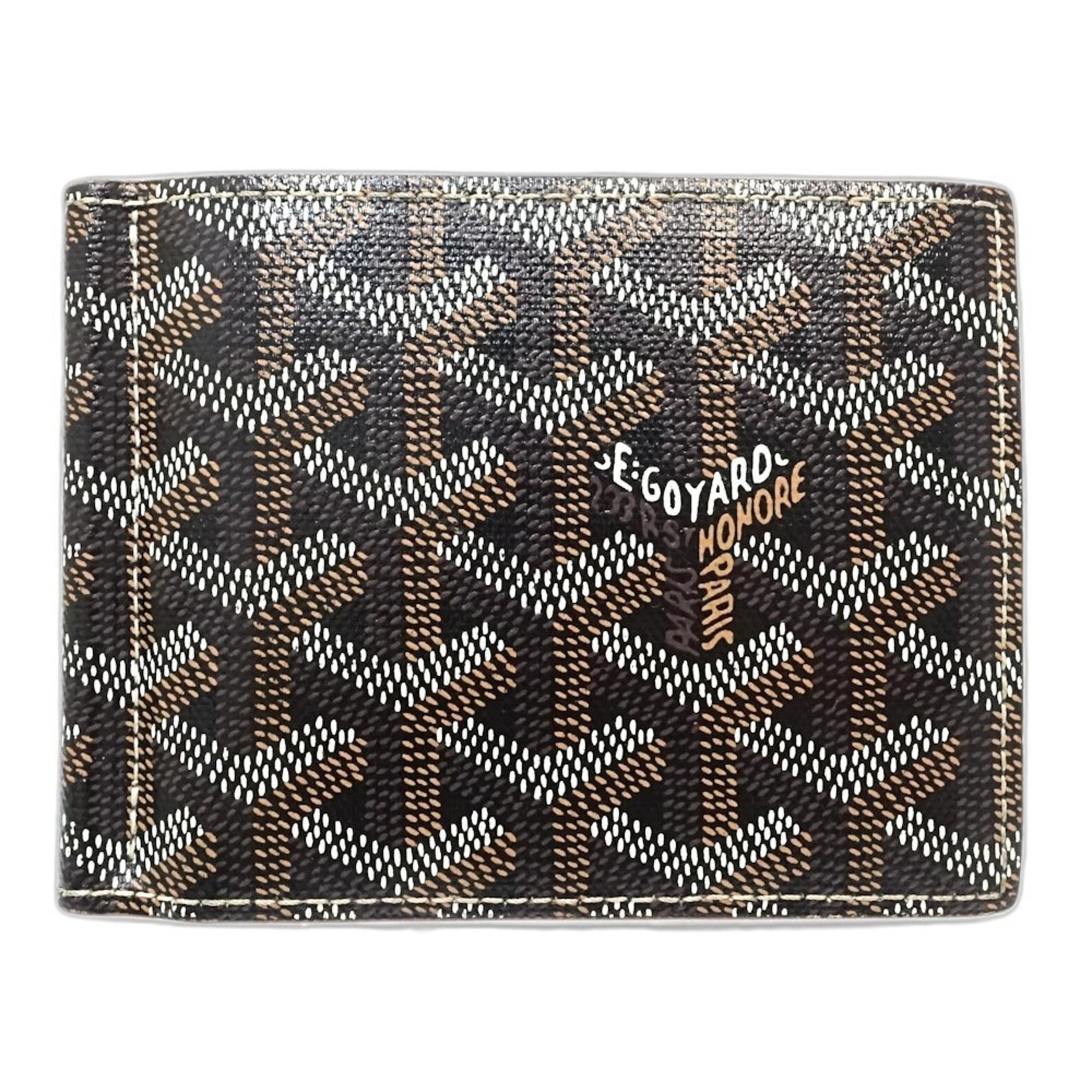 GOYARD Santos PM Bifold Wallet in Noir Natural