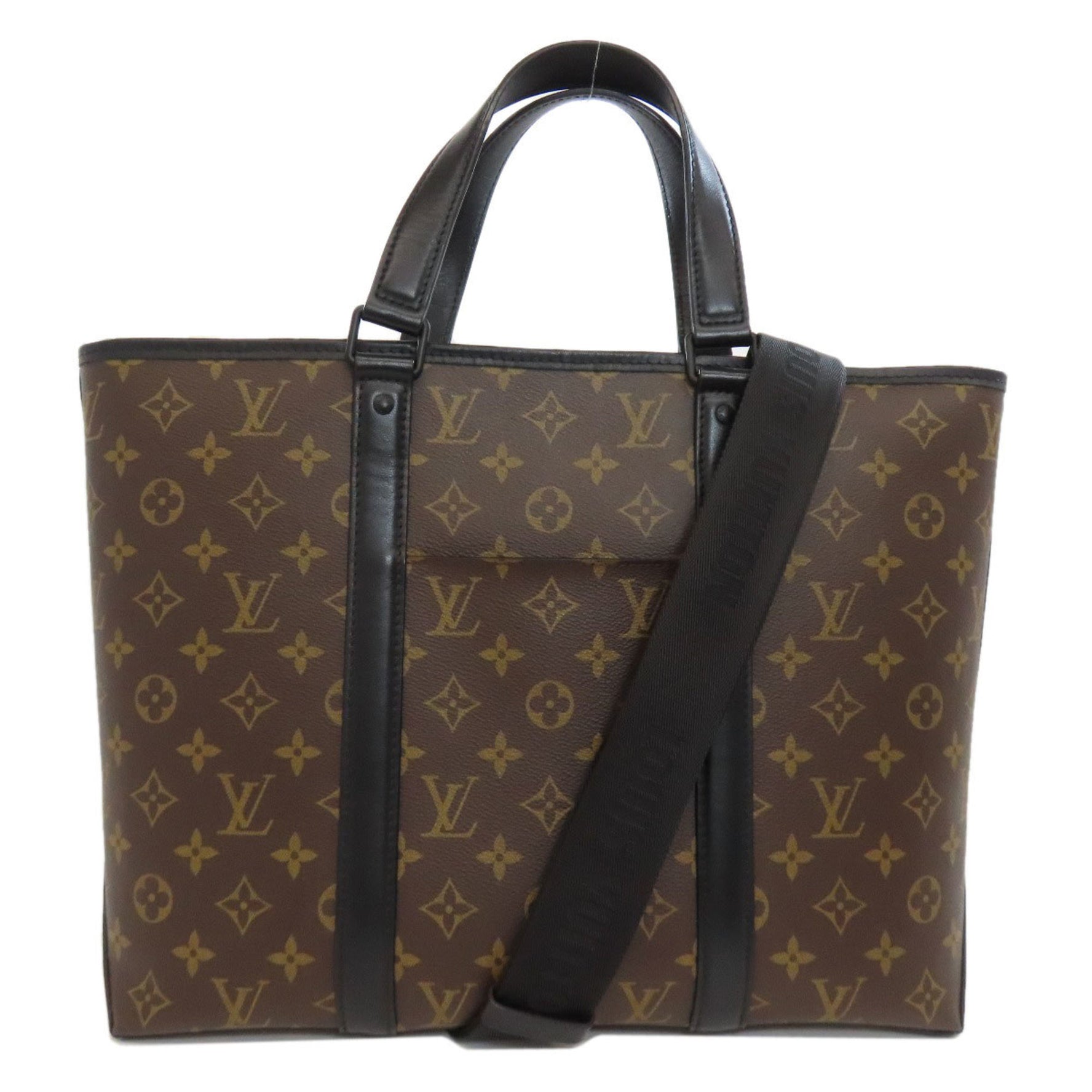Louis Vuitton Weekend PM Tote Bag Monogram Macassar LOUIS VUITTON