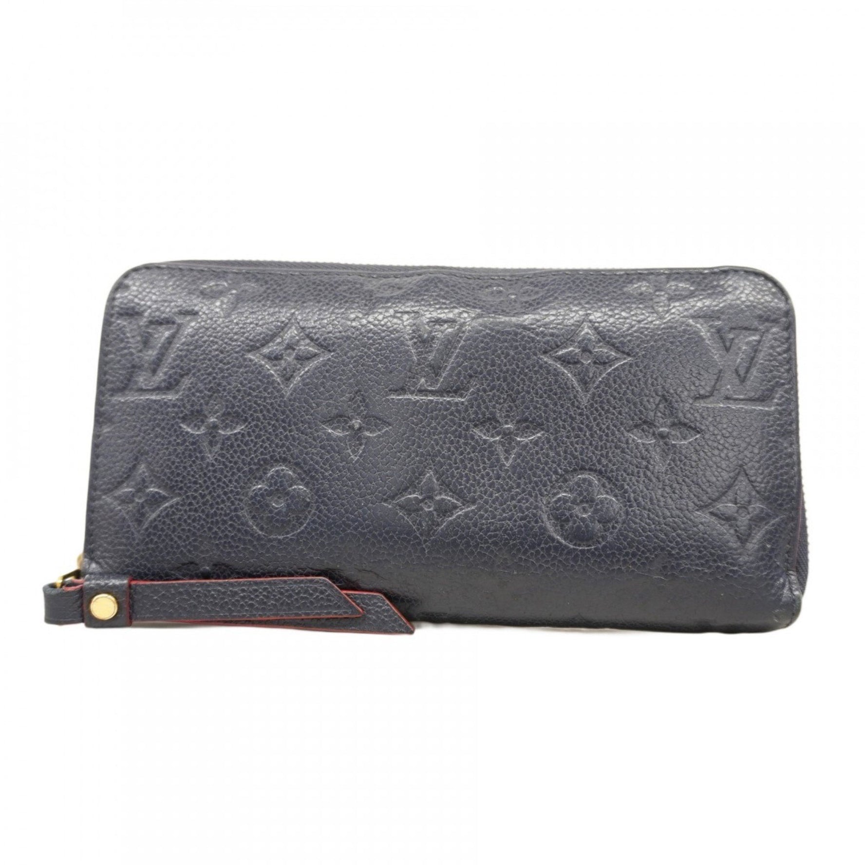 Louis Vuitton Monogram Empreinte Zippy Wallet Marine Rouge Long